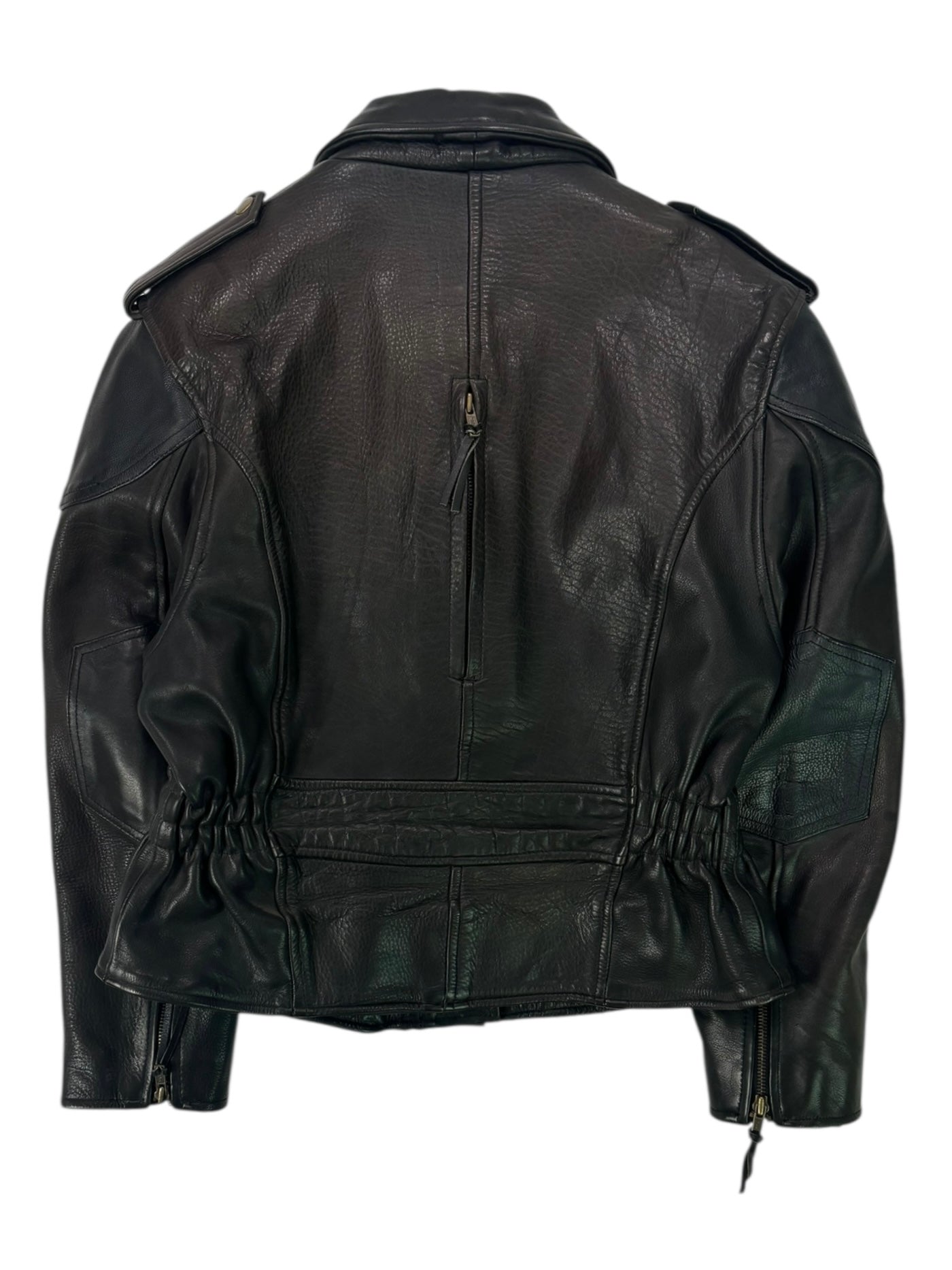 (M) Vintage Leather Motorcycle Jacket