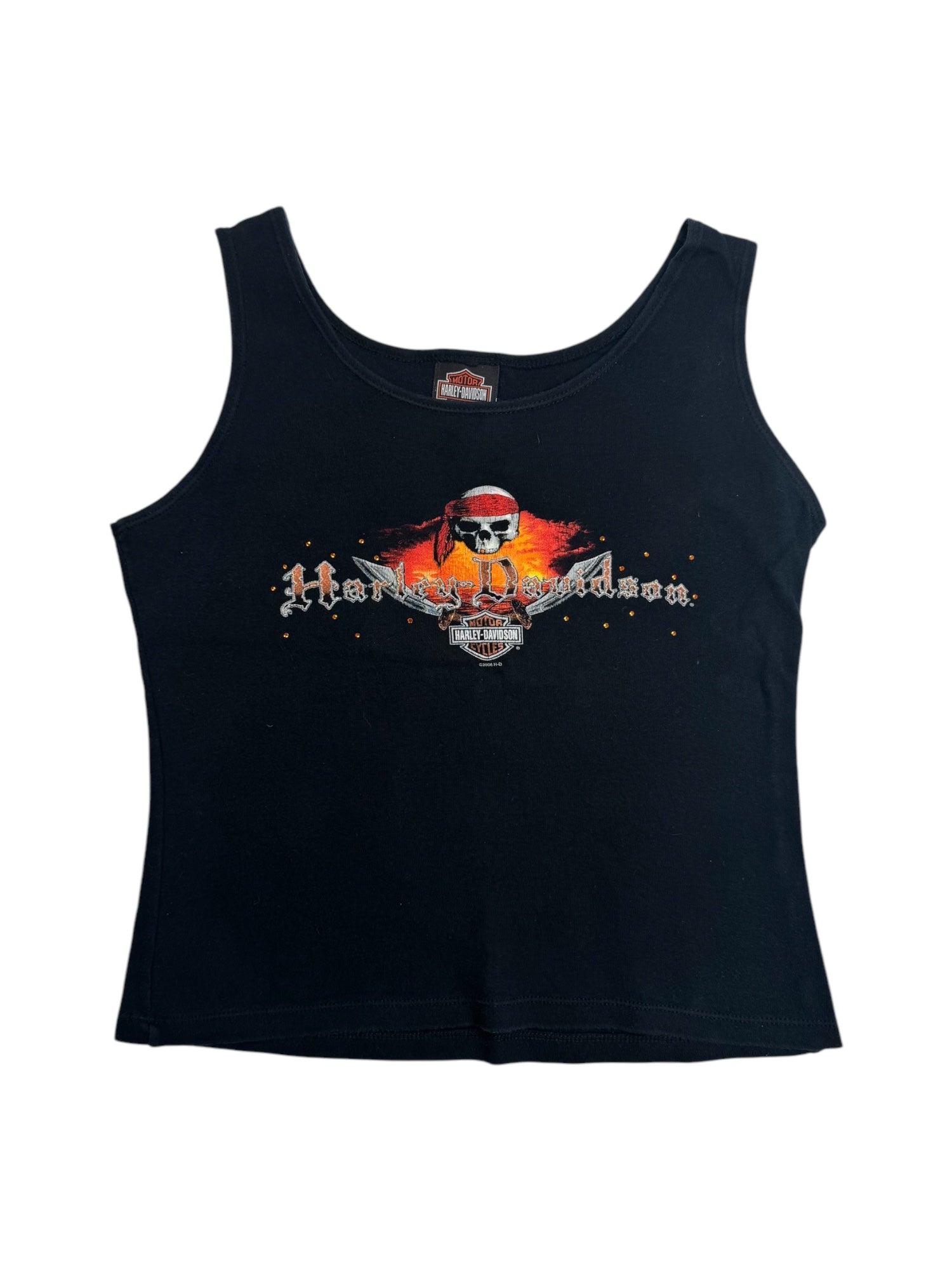 (M) Harley Davidson Skull Tank
