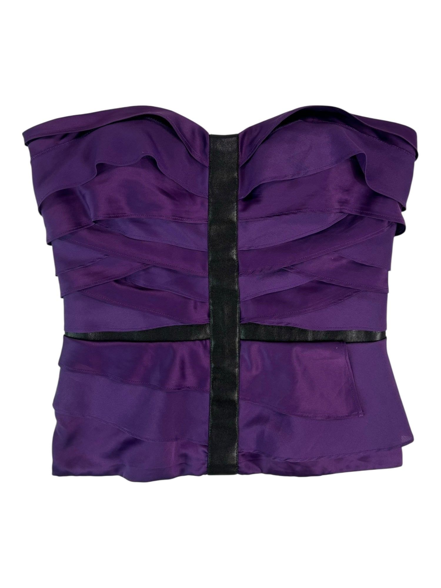 (XS/S) Bebe Purple Ruffle Tube Top
