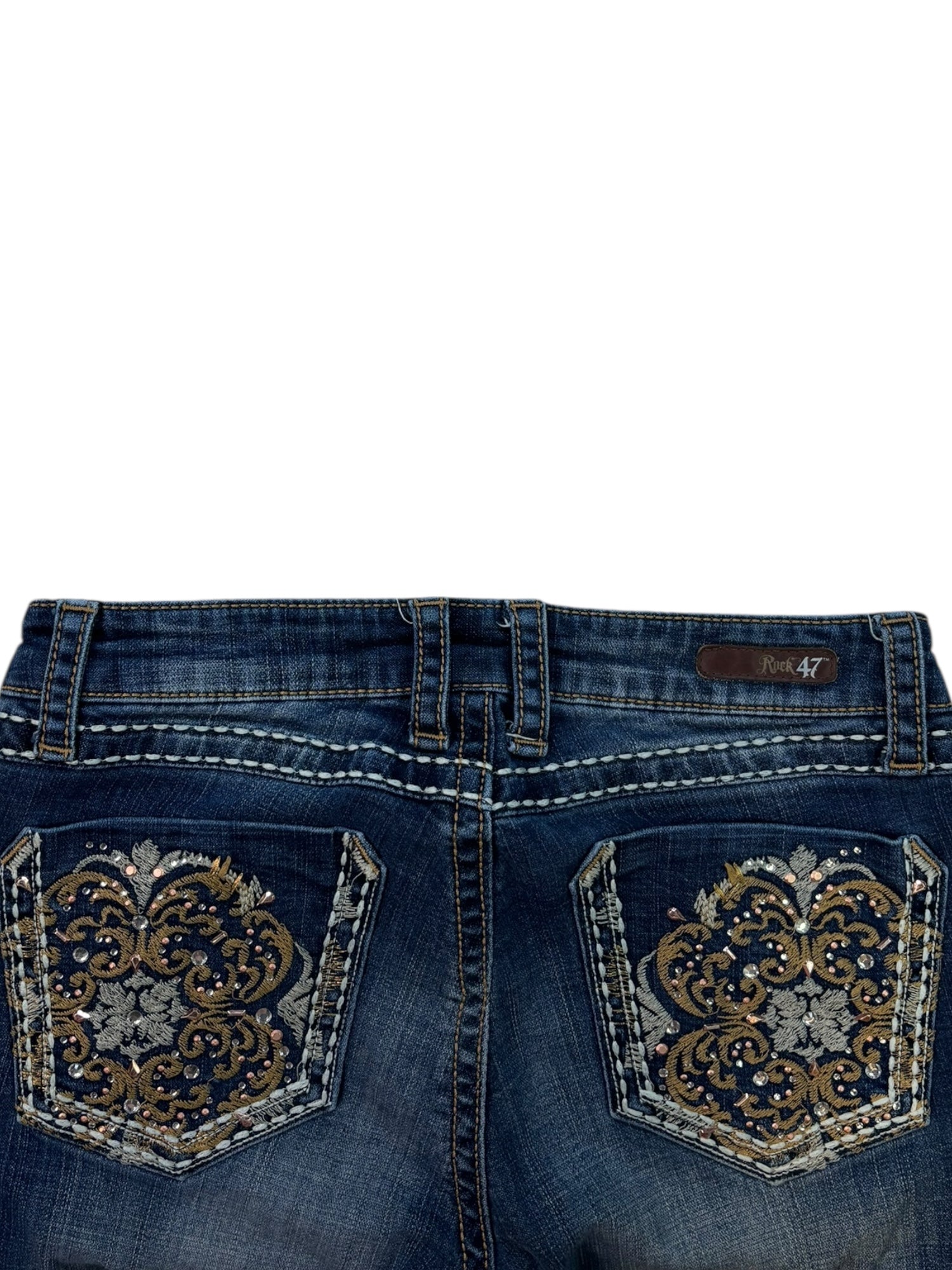 (27) Rock 47 Embellished Denim Jeans