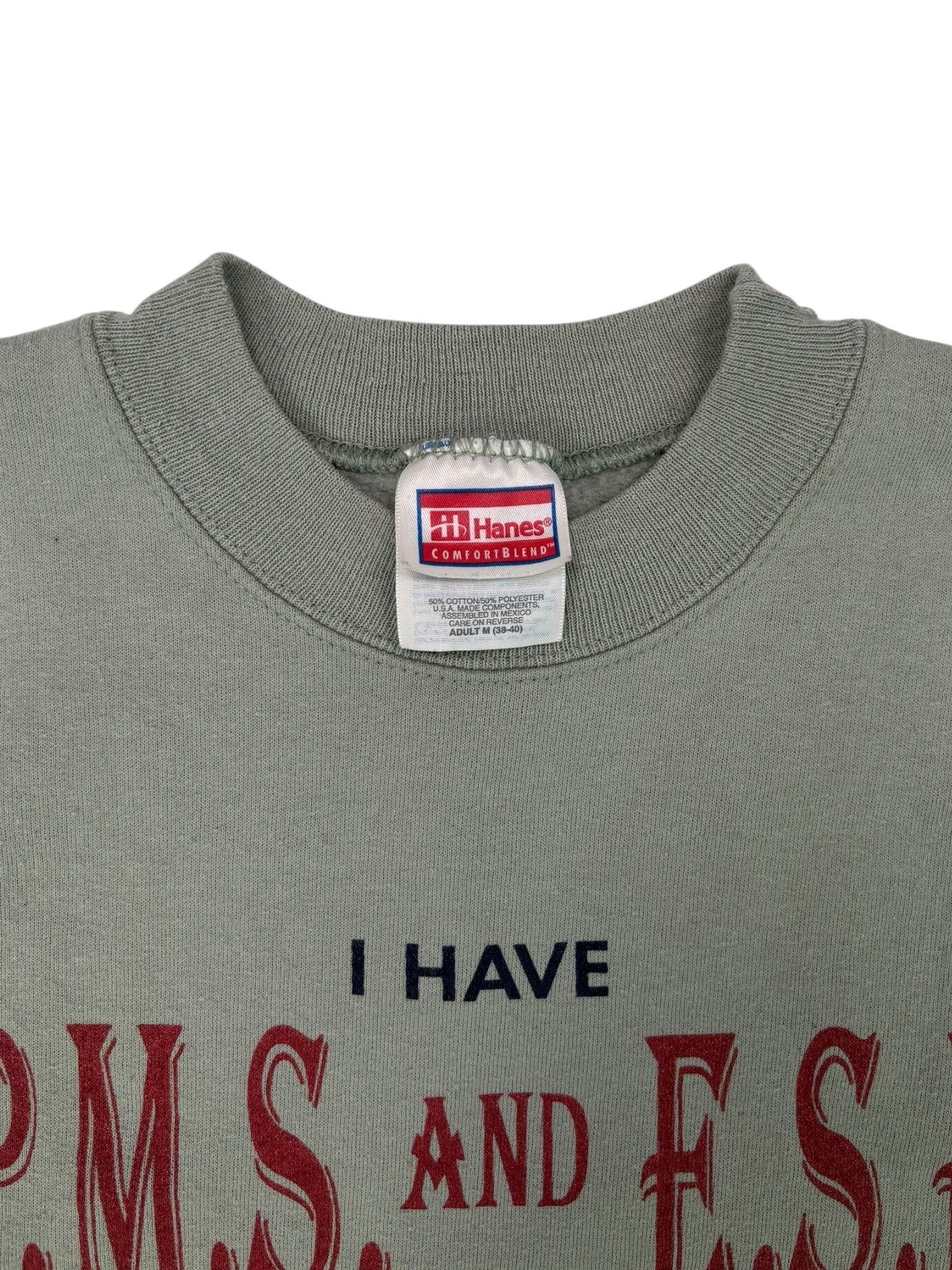 (M) P.M.S. Grey Crewneck Sweater