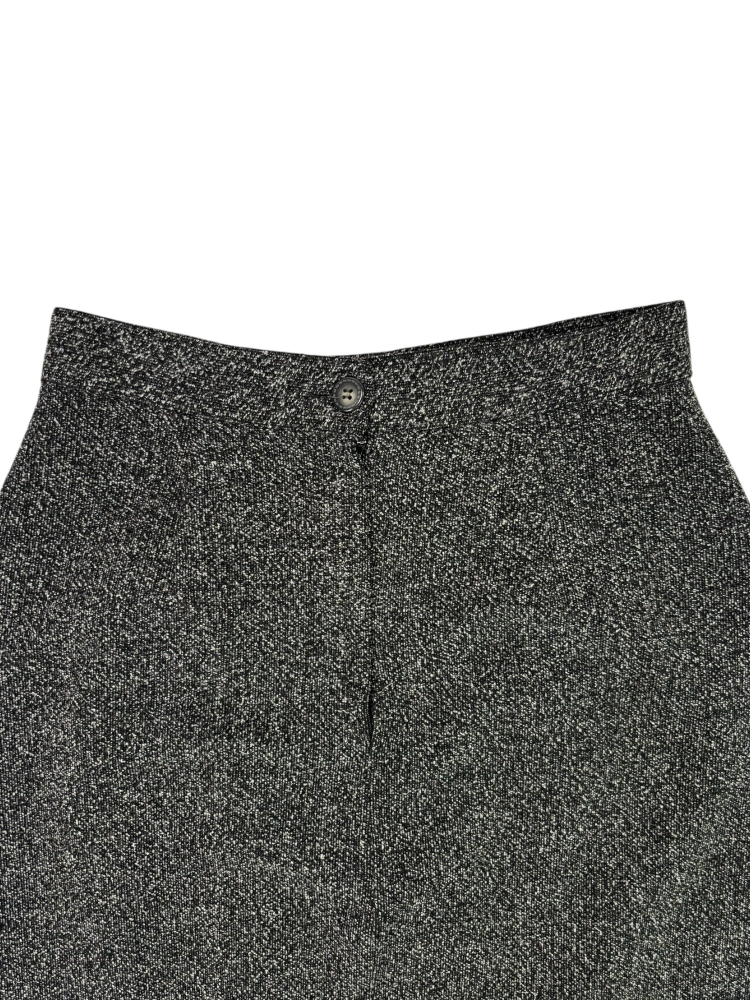 (XS) Grey and Black Tweed Long Skirt