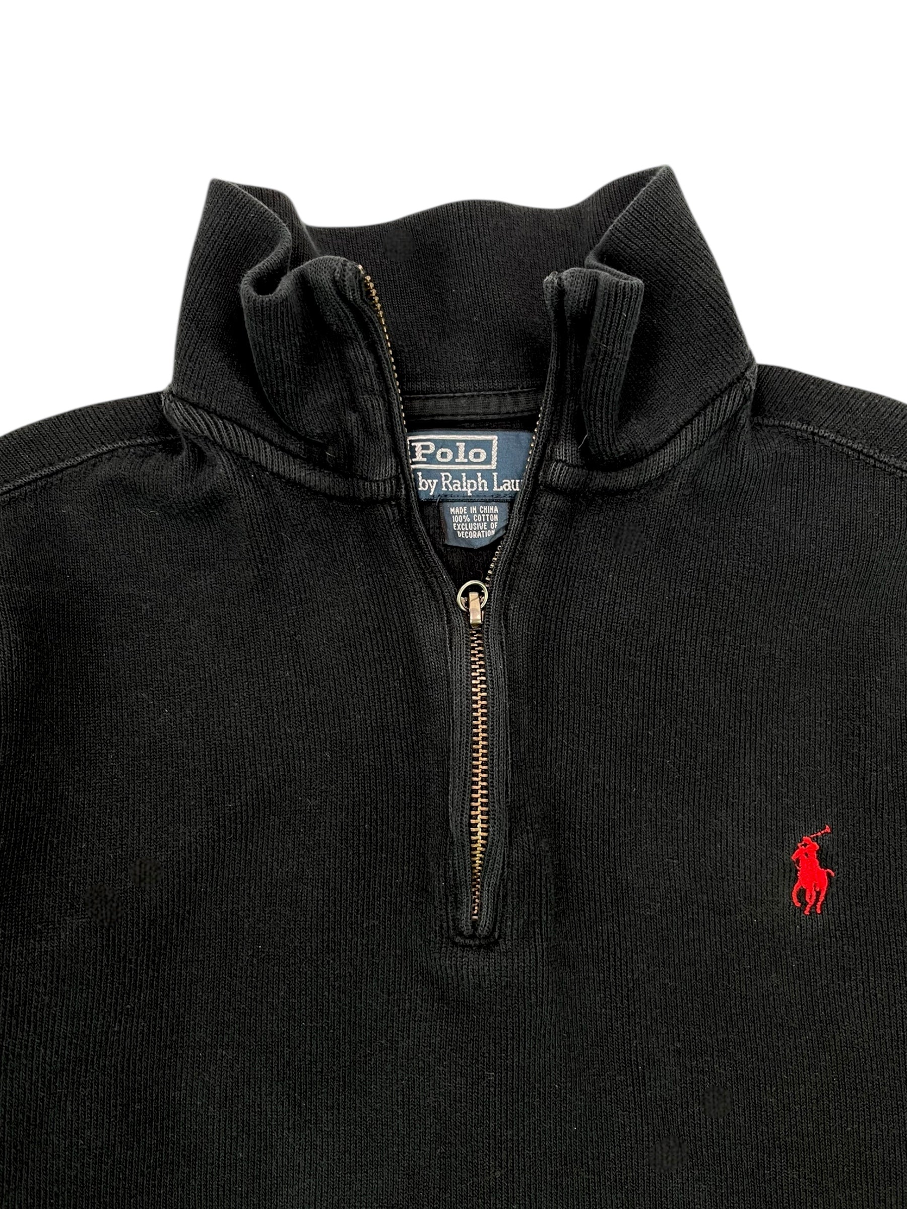 (M) Polo By Ralph Lauren 3/4 Zip Collarded Sweater