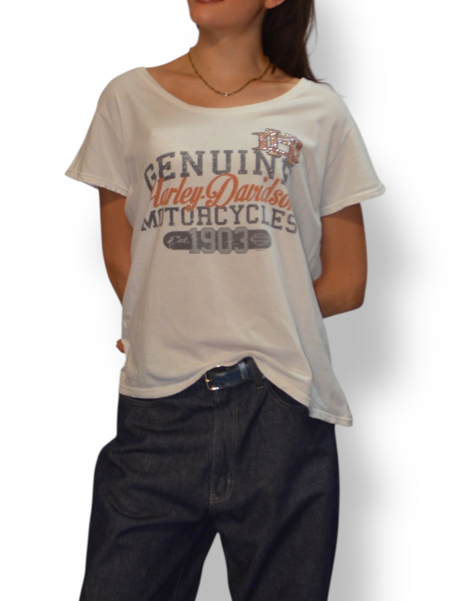 (XL) Ted’s Embellished Harley Davidson Tee