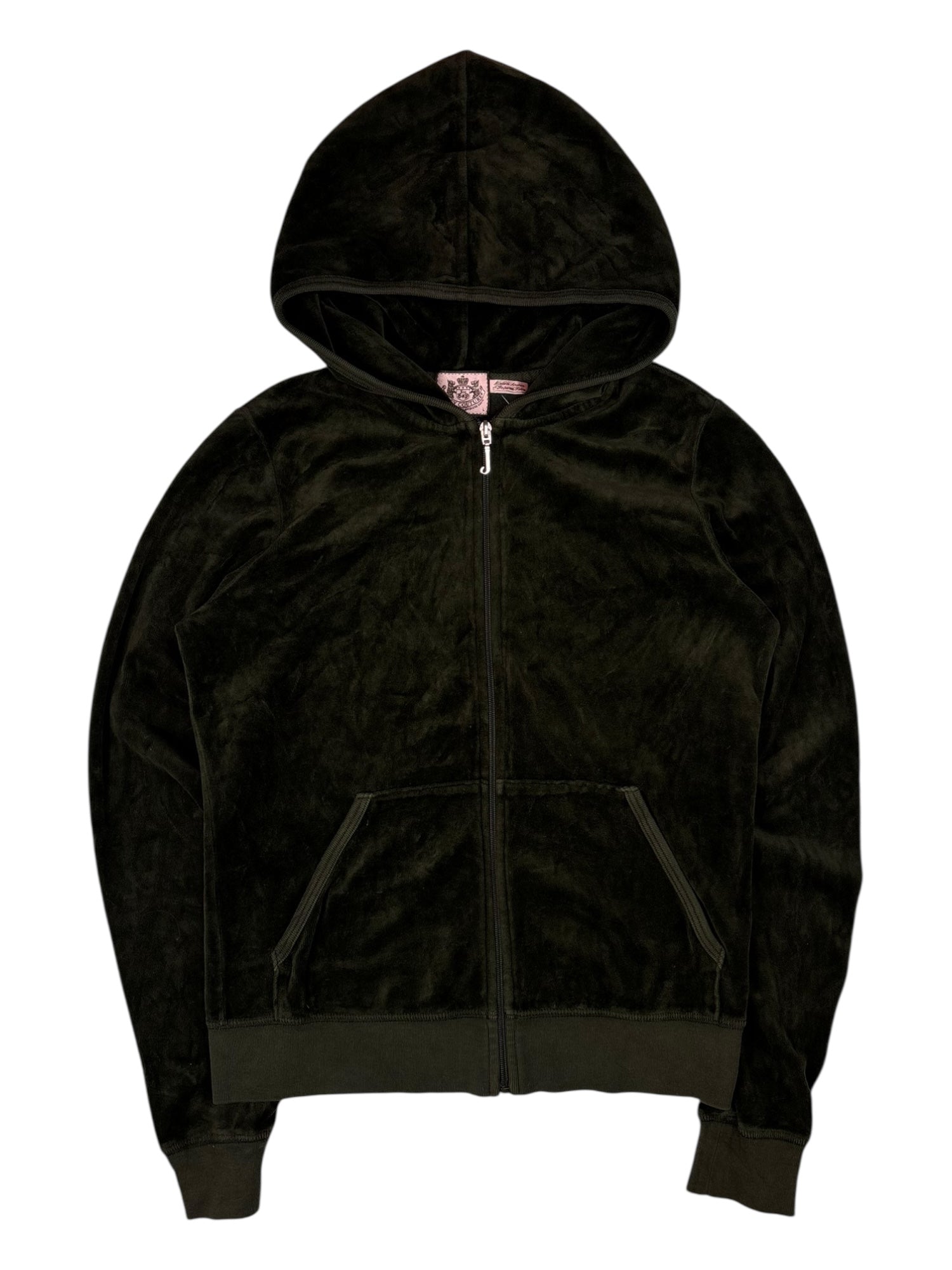(L) Dark Brown Juicy Couture Velour Top