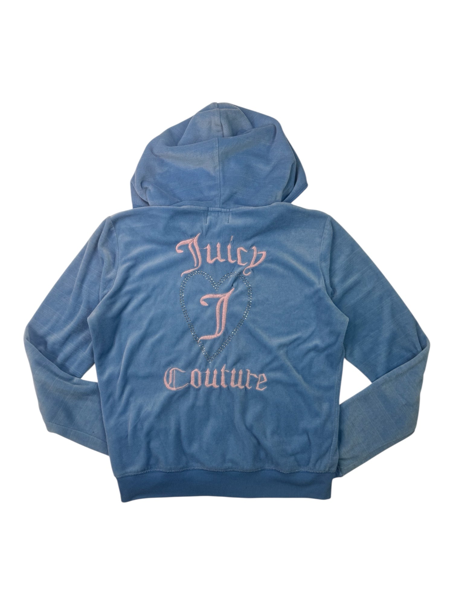 (M) Periwinkle Embroidered Juicy Couture Velour Top