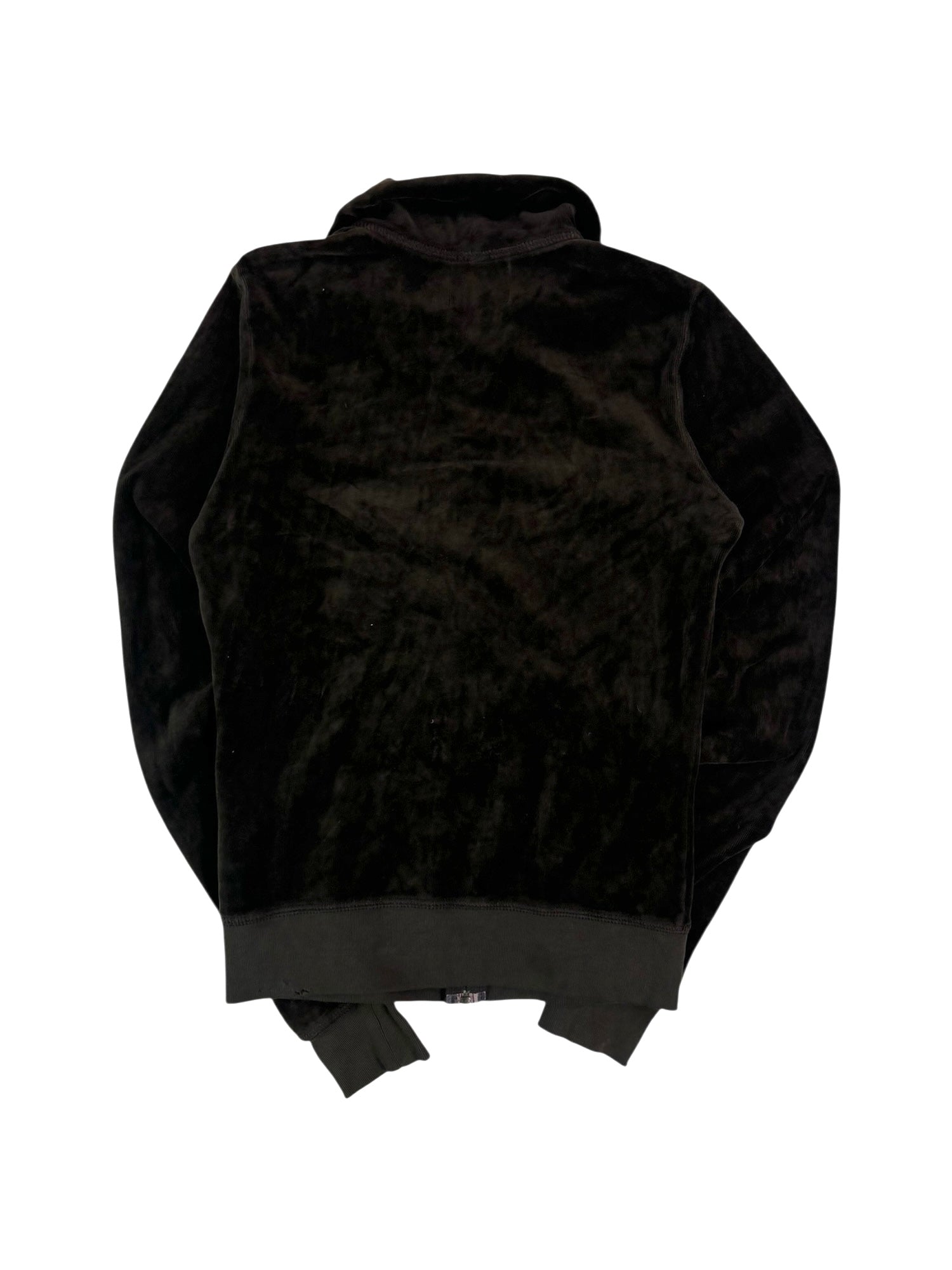(XS) Brown Juicy Couture Velour Zip-up Sweater