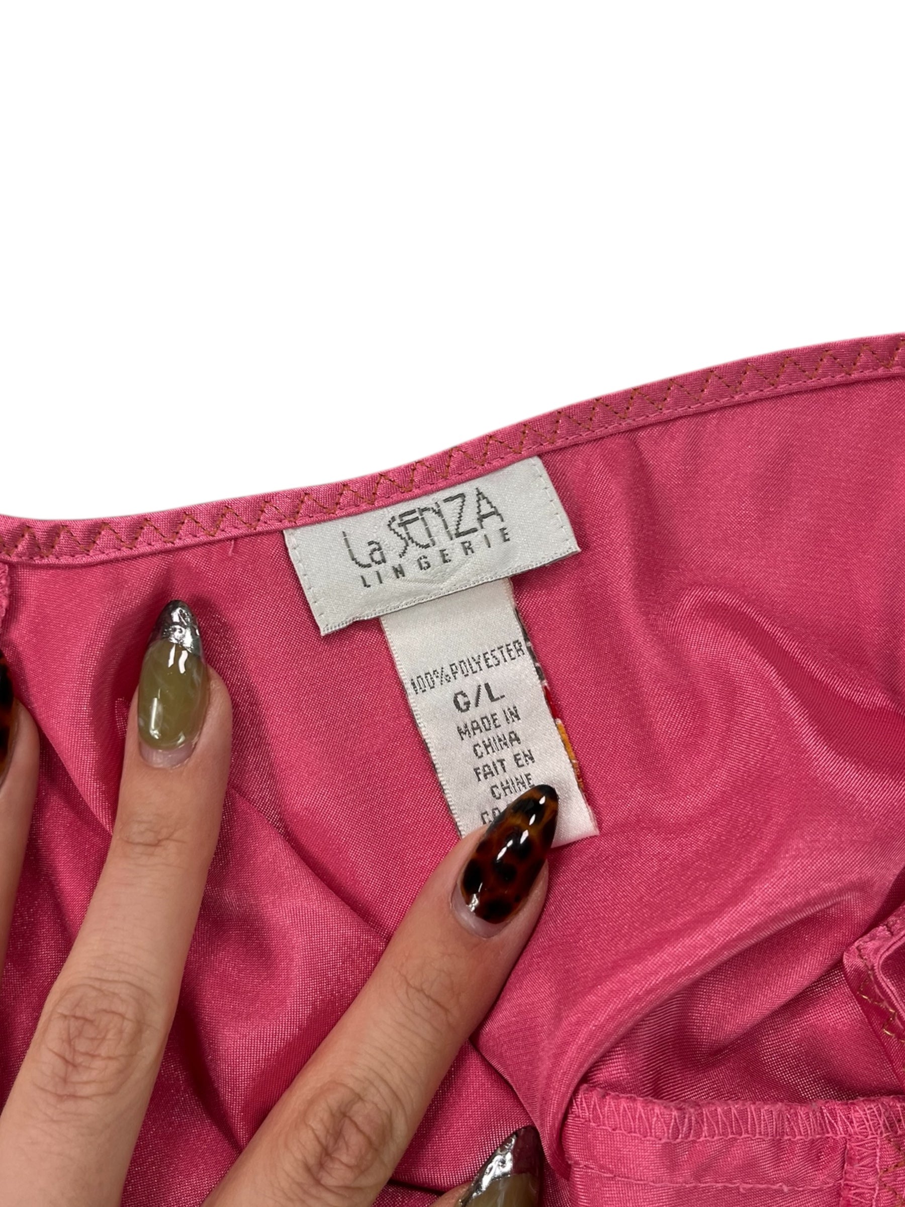 (L) La Senza Pink Low Back Slip