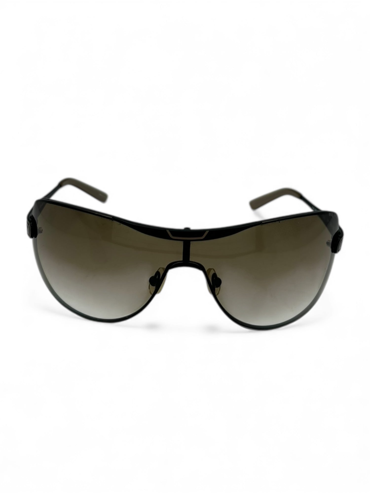 (O/S) DIESEL Shield Style Black Sunglasses