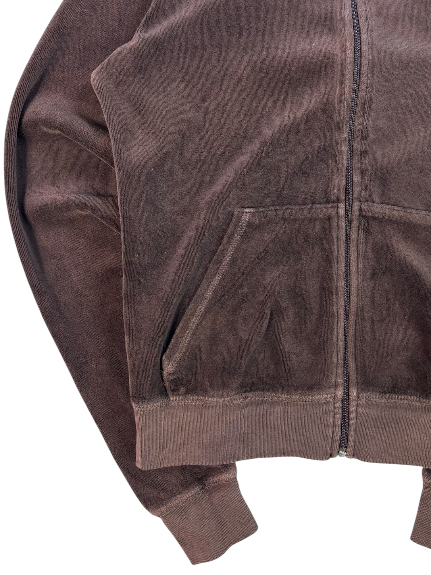 (S) Brown Juicy Couture Velour Zip-up Hoodie
