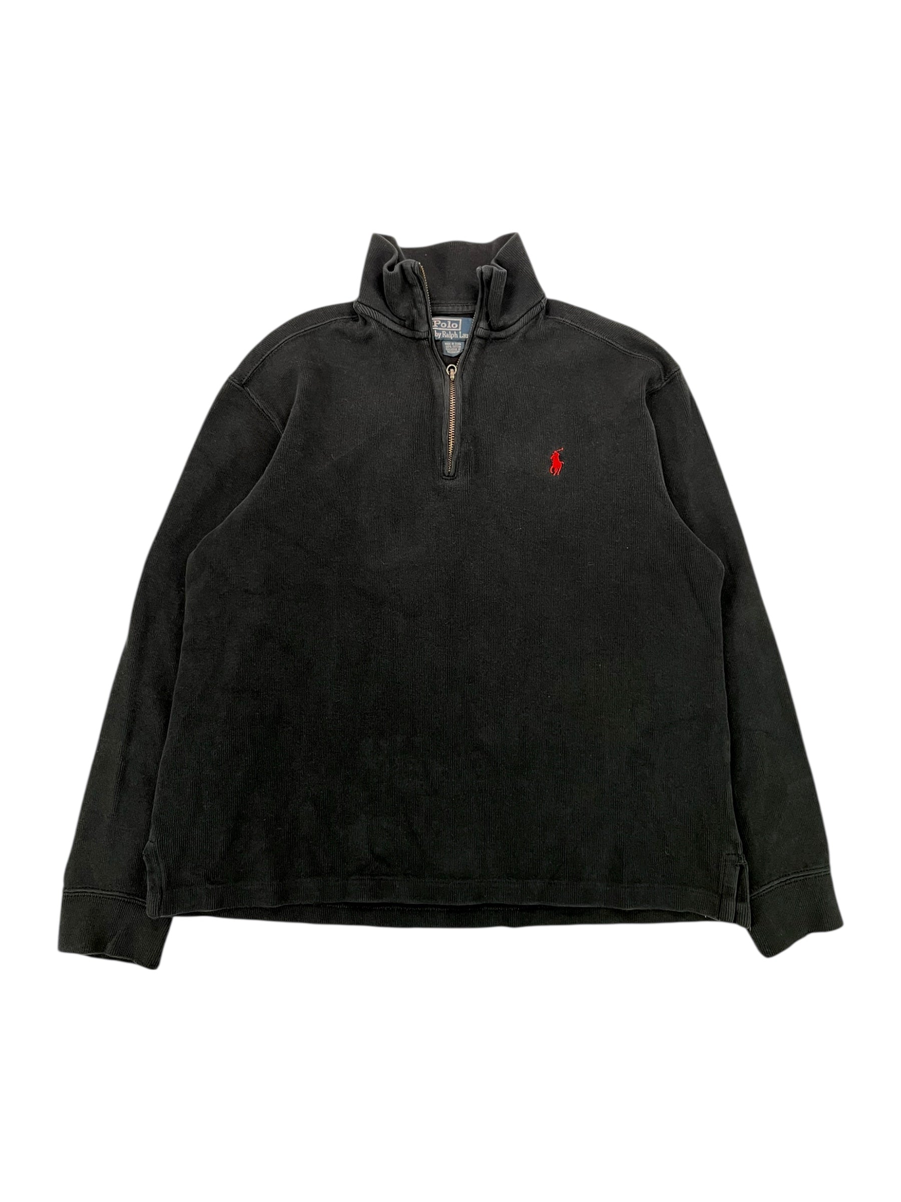 (M) Polo By Ralph Lauren 3/4 Zip Collarded Sweater