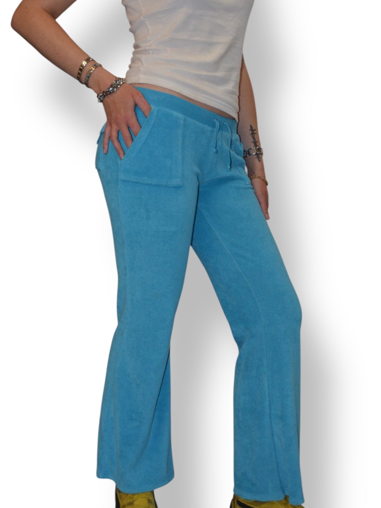 (M) Blue Terry Cloth Juicy Pants