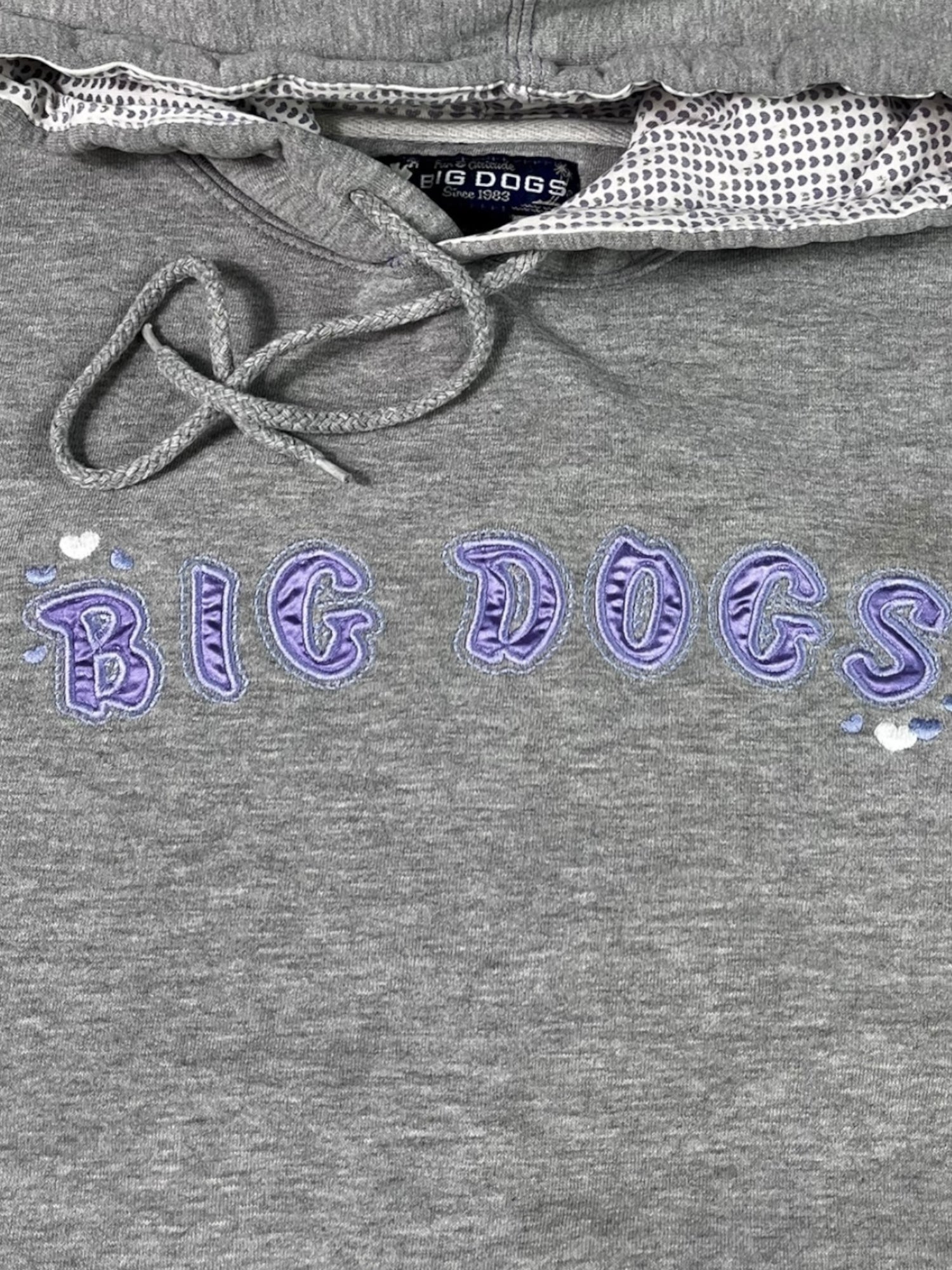 (L) Big Dogs Grey Hoodie