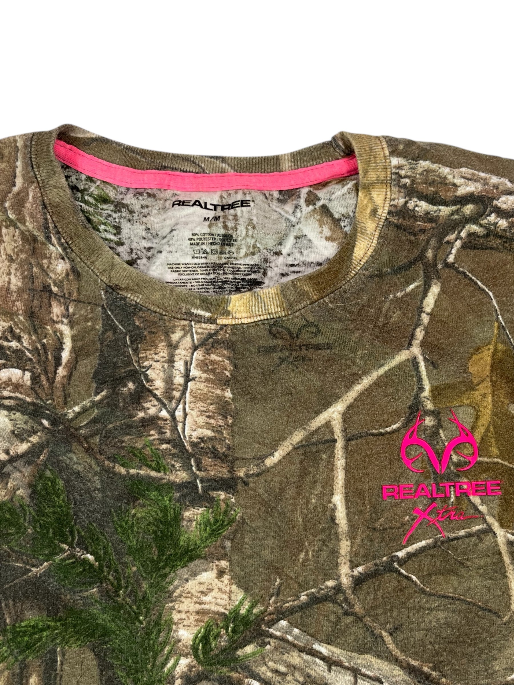 (M) Real Tree Baby Tee Pink Logo