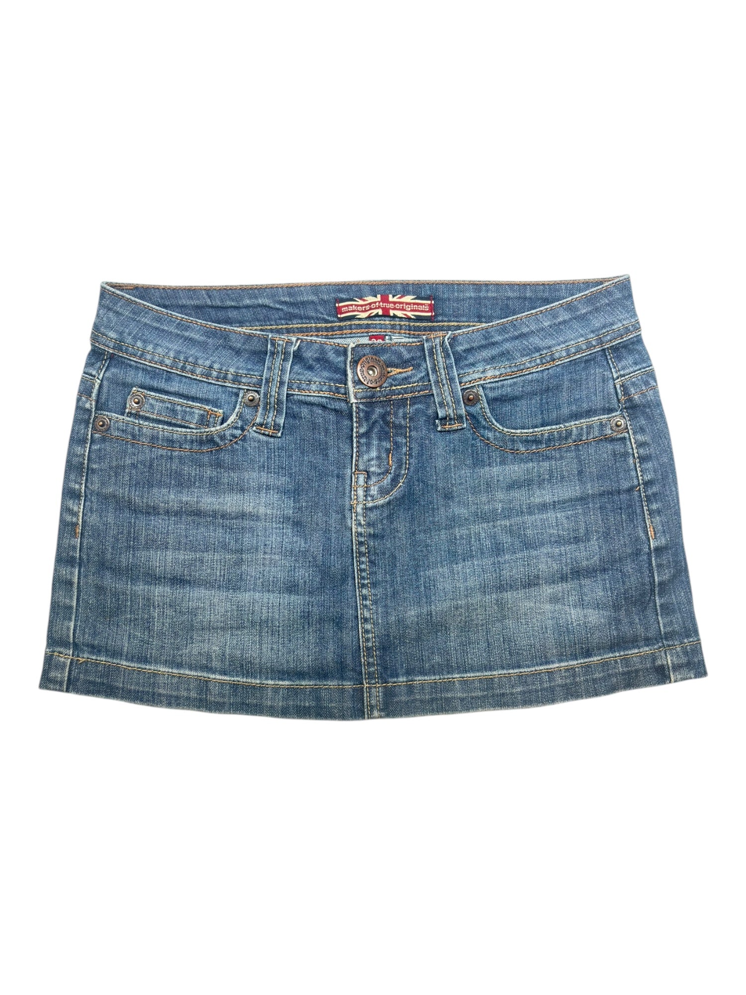 (26) Makers of True Originals Denim Mini Skirt