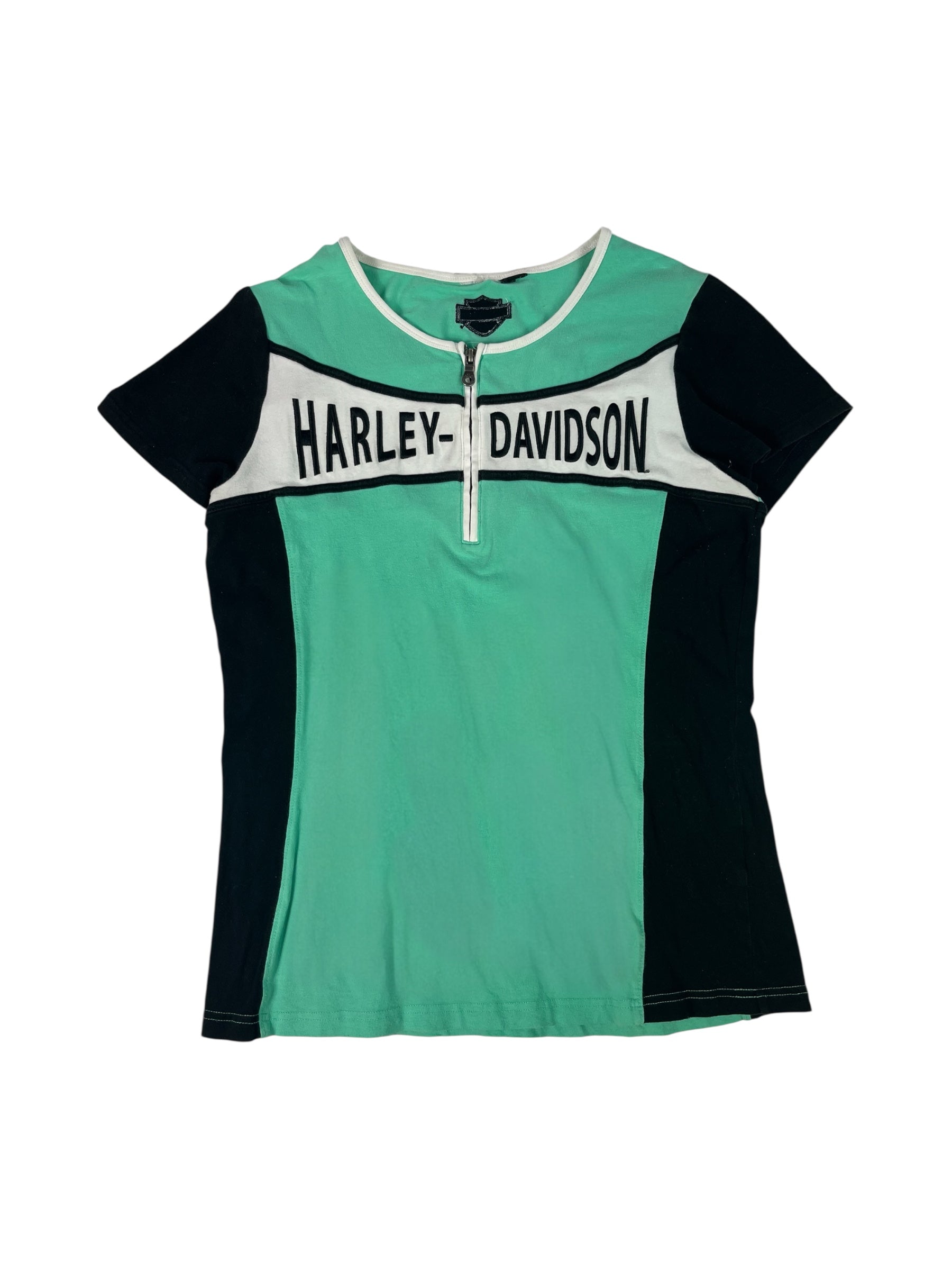 (M) Harley Davidson Half Zip Tee