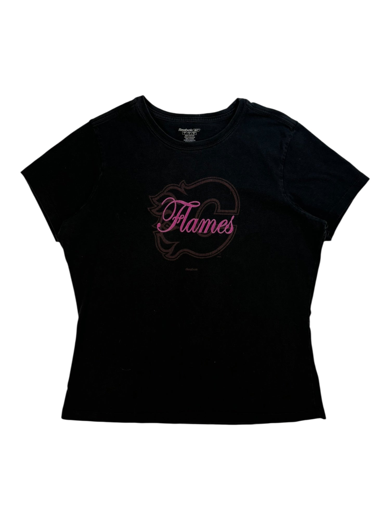 (M) Black Reebok x Calgary Flames Baby Tee