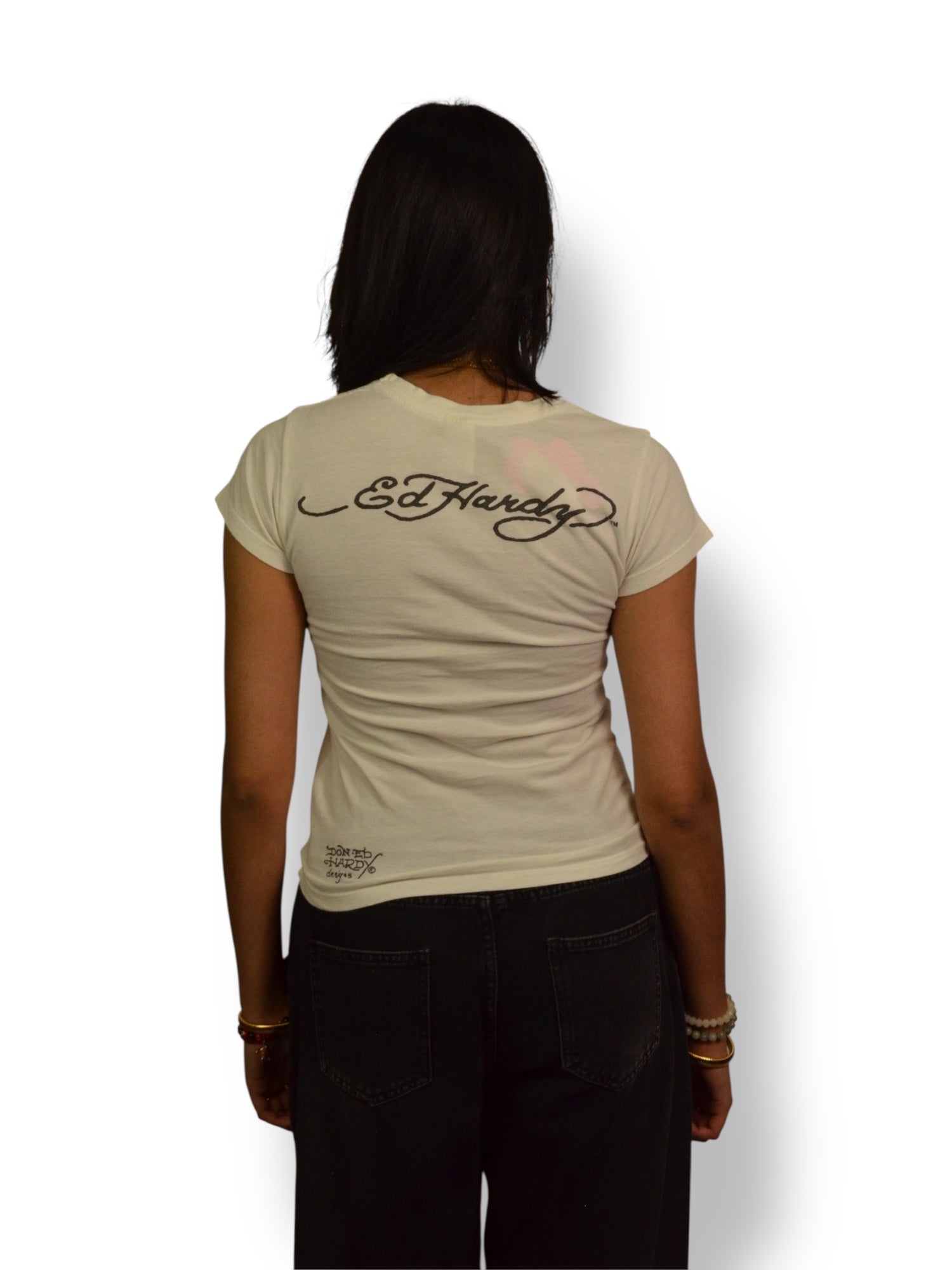 (M) Ed Hardy Tiger Sparkle Baby Tee