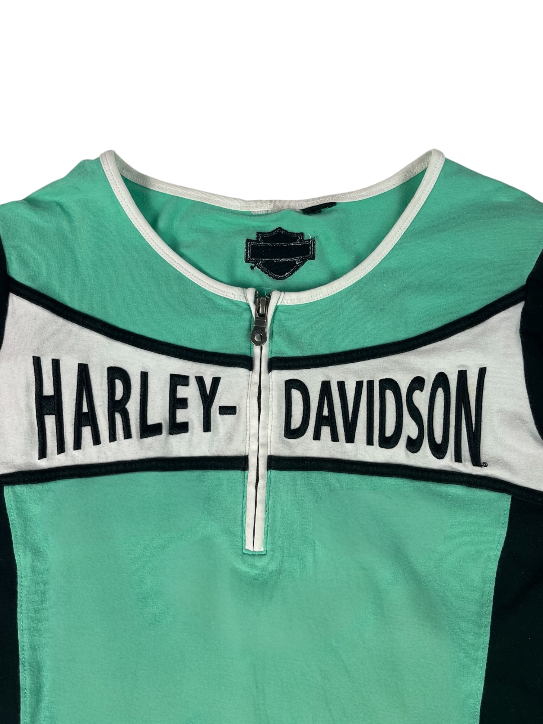 (M) Harley Davidson Half Zip Tee