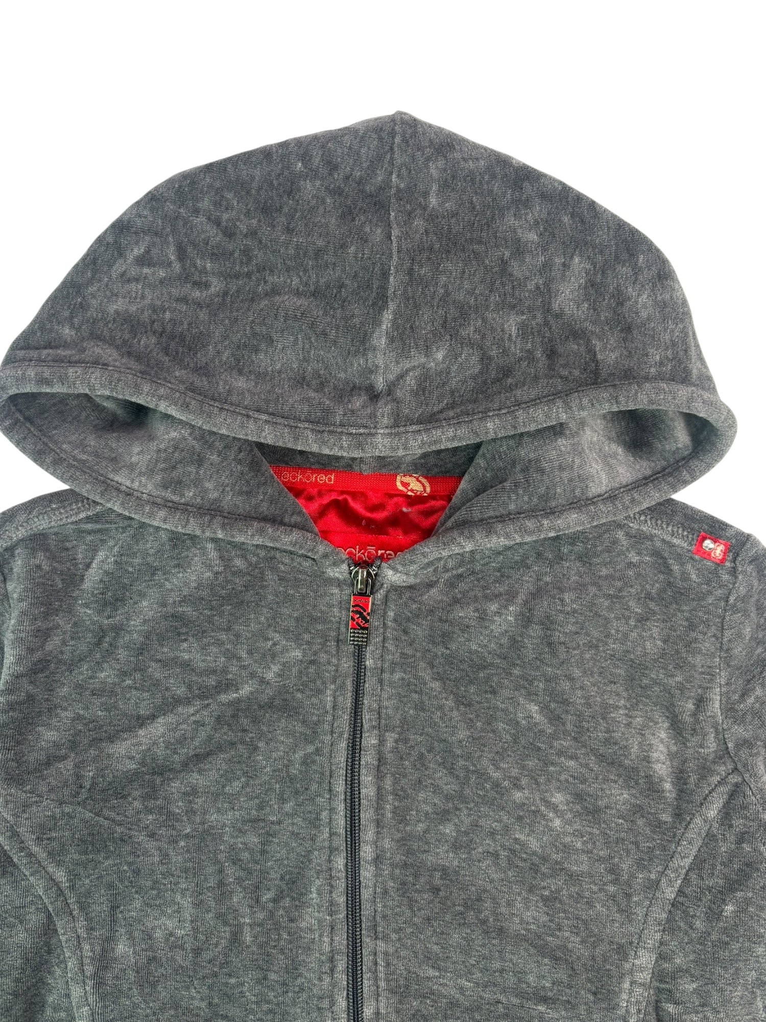 (S) eckored Velour Zip-up Hoodie