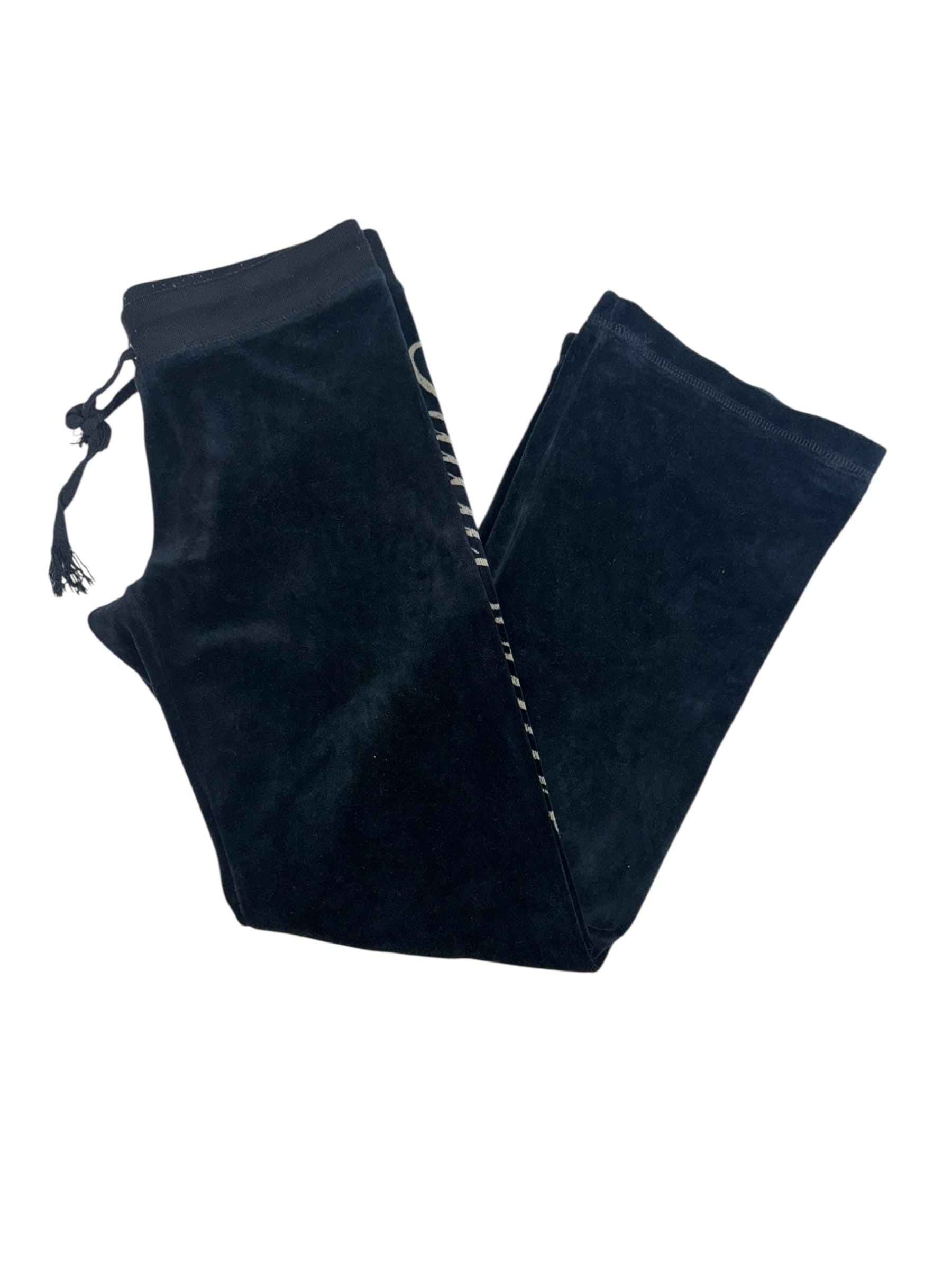 (S) Black Printed Juicy Couture Velour Pants