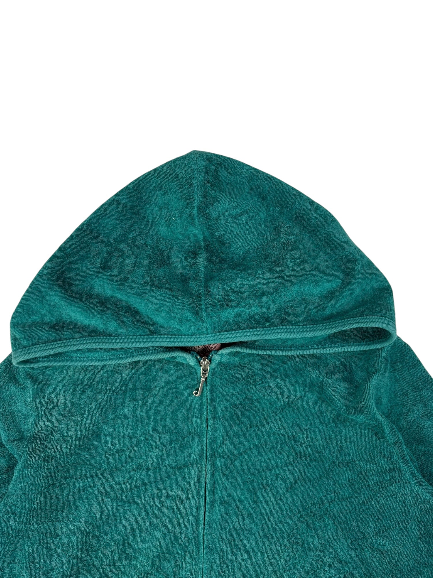 (M) Teal Juicy Couture Terry-cloth Zip-up Hoodie