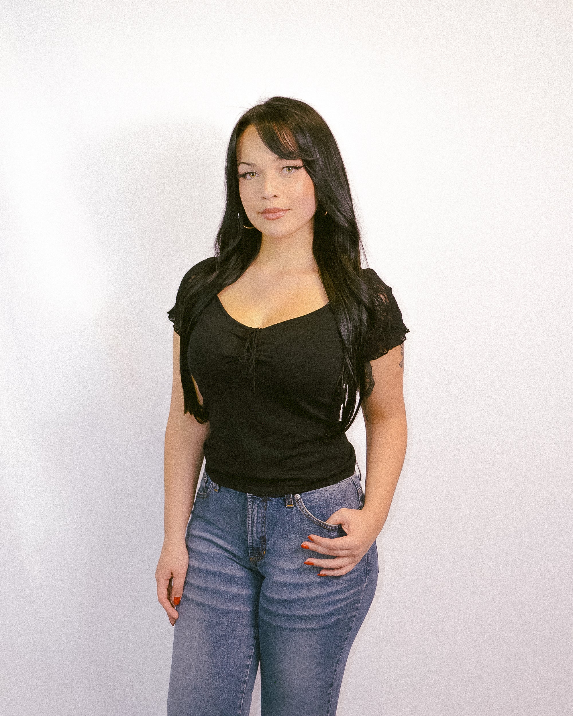 (M/L) Hard Candy Black Lace Blouse