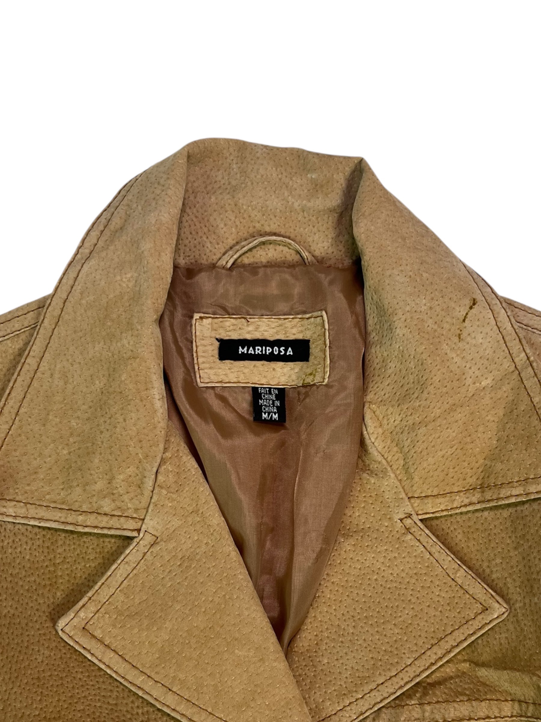 (S) Mariposa Tan Suede Jacket