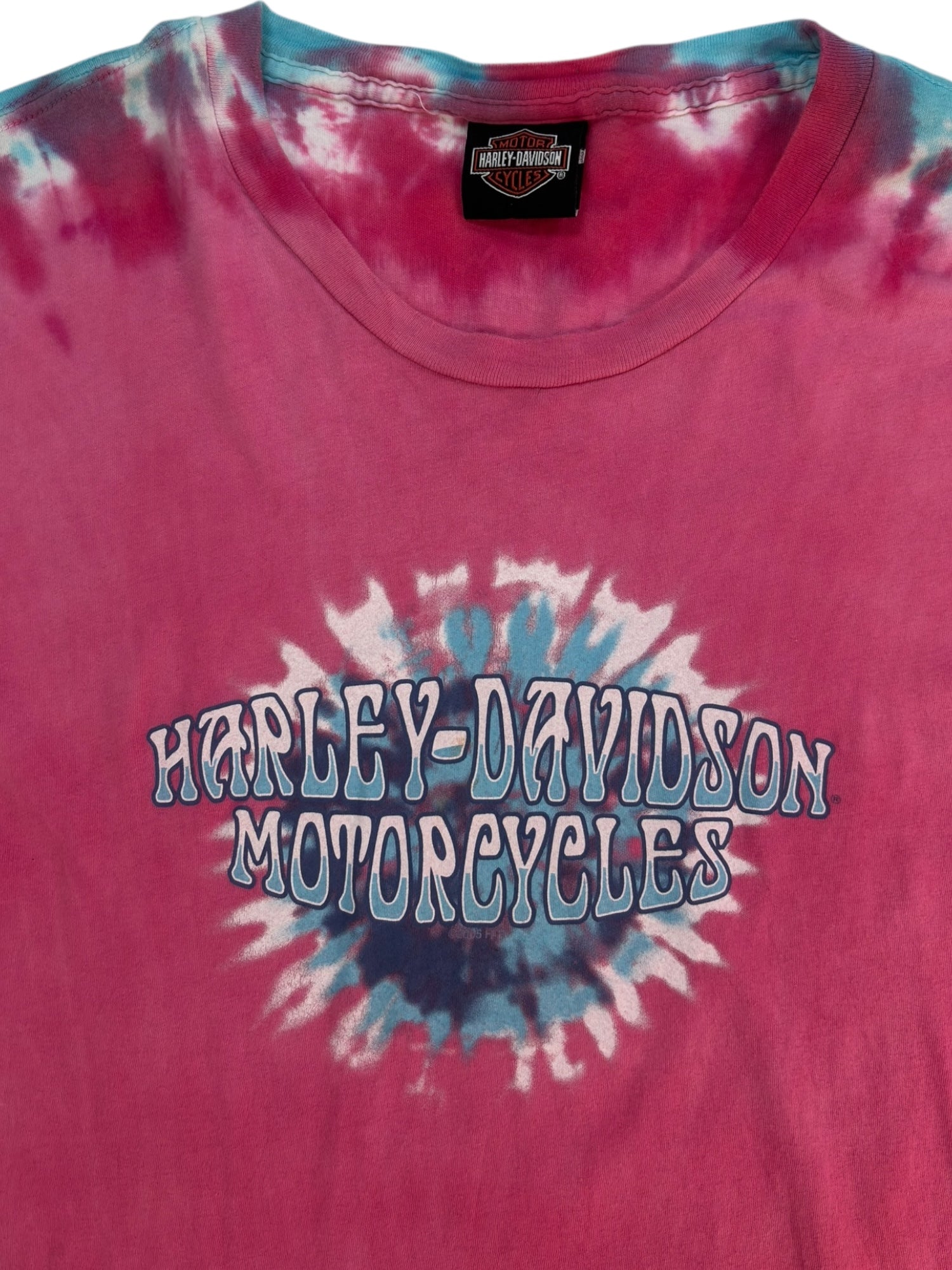 (XL) Tie-dye Harley Davidson Long Sleeve