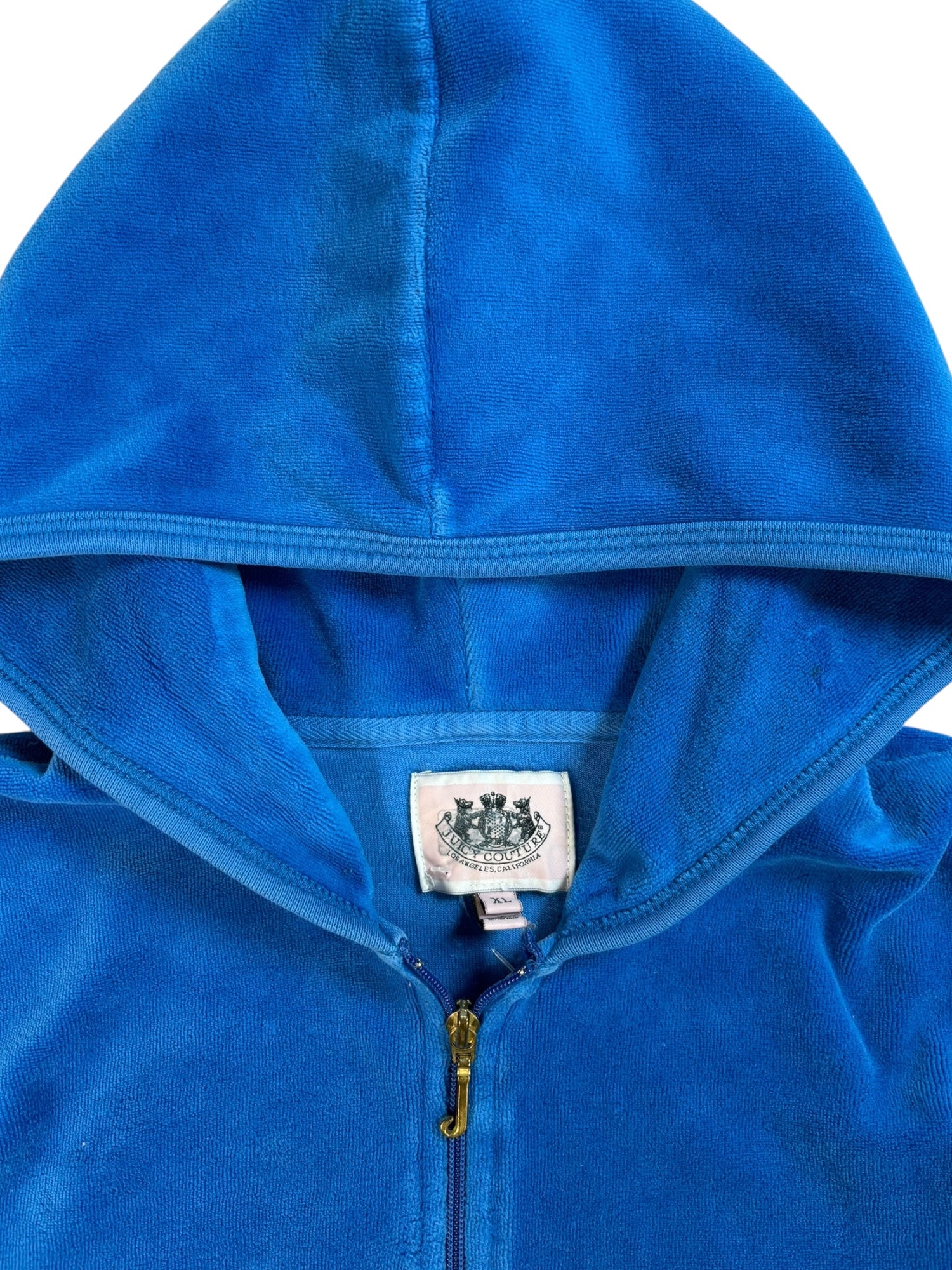 (S) Royal Blue Juicy Couture Velour Zip-up Hoodie