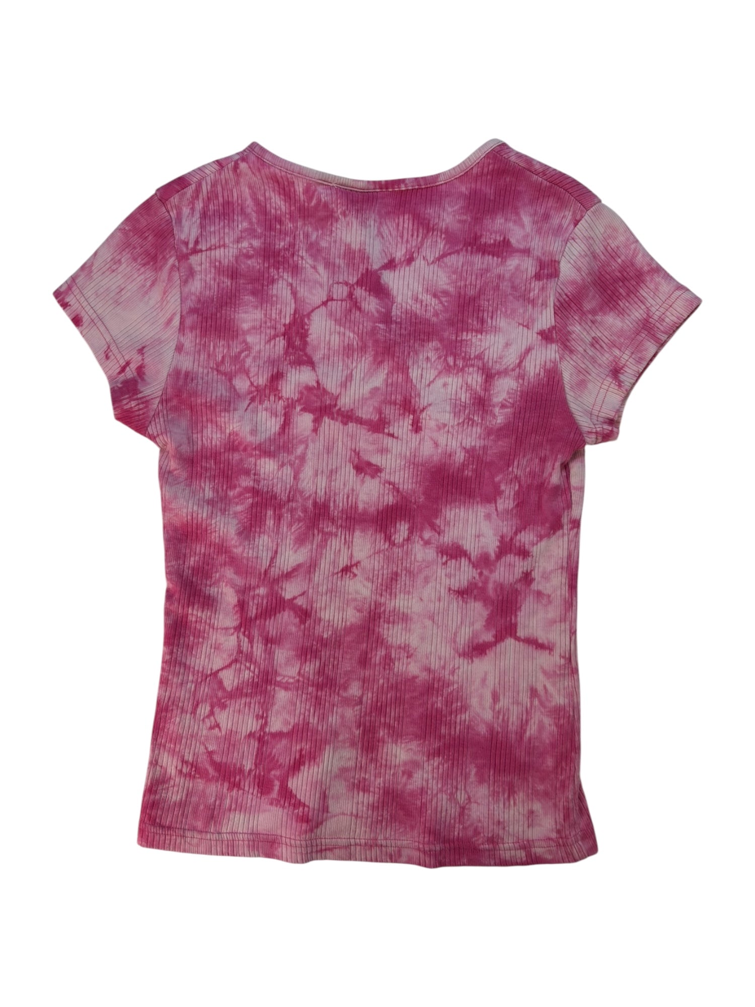 (S) Pink Tye-die V-neck Tee