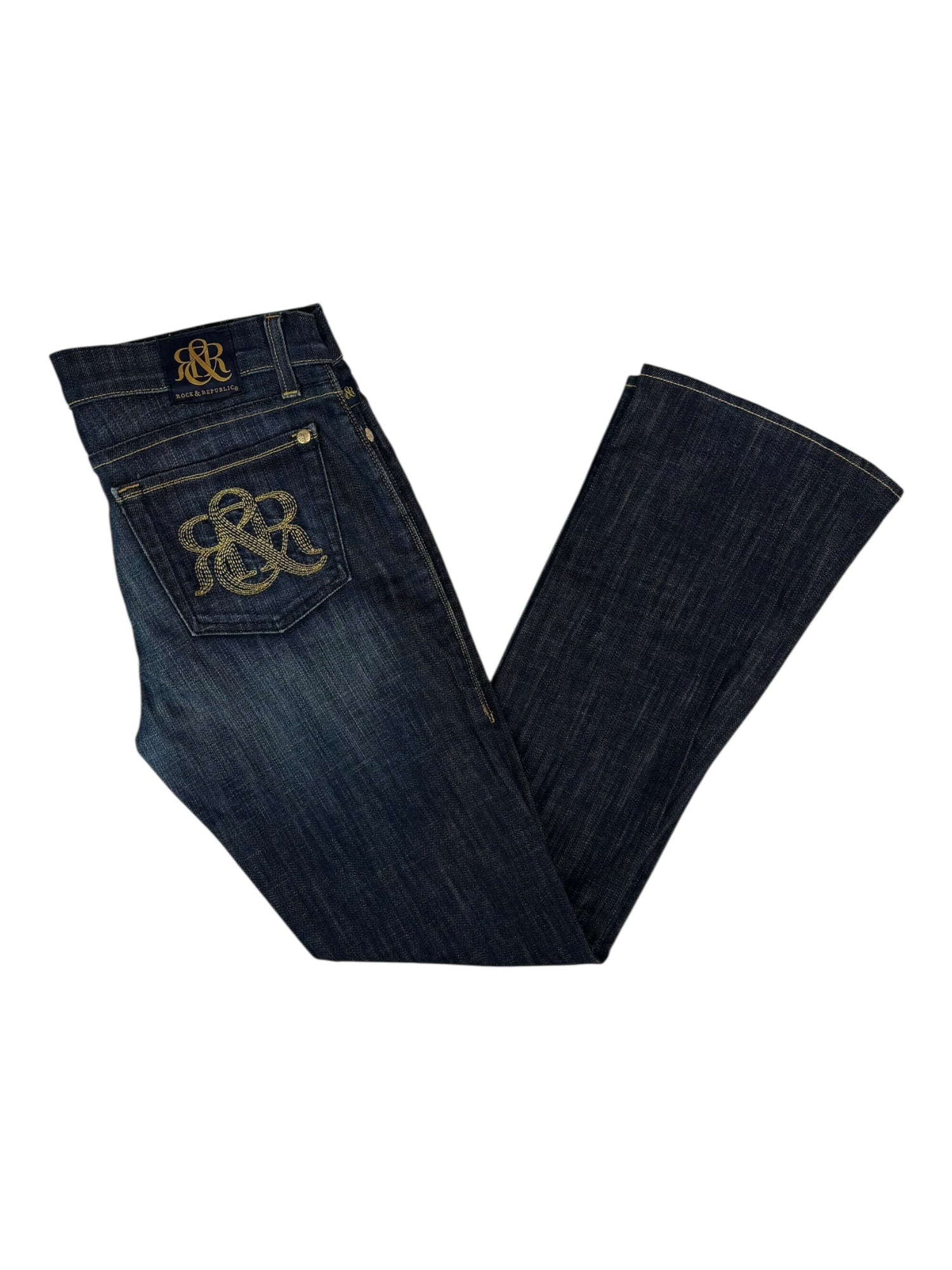 (30) Rock & Republic Embroidered Pocket Denim