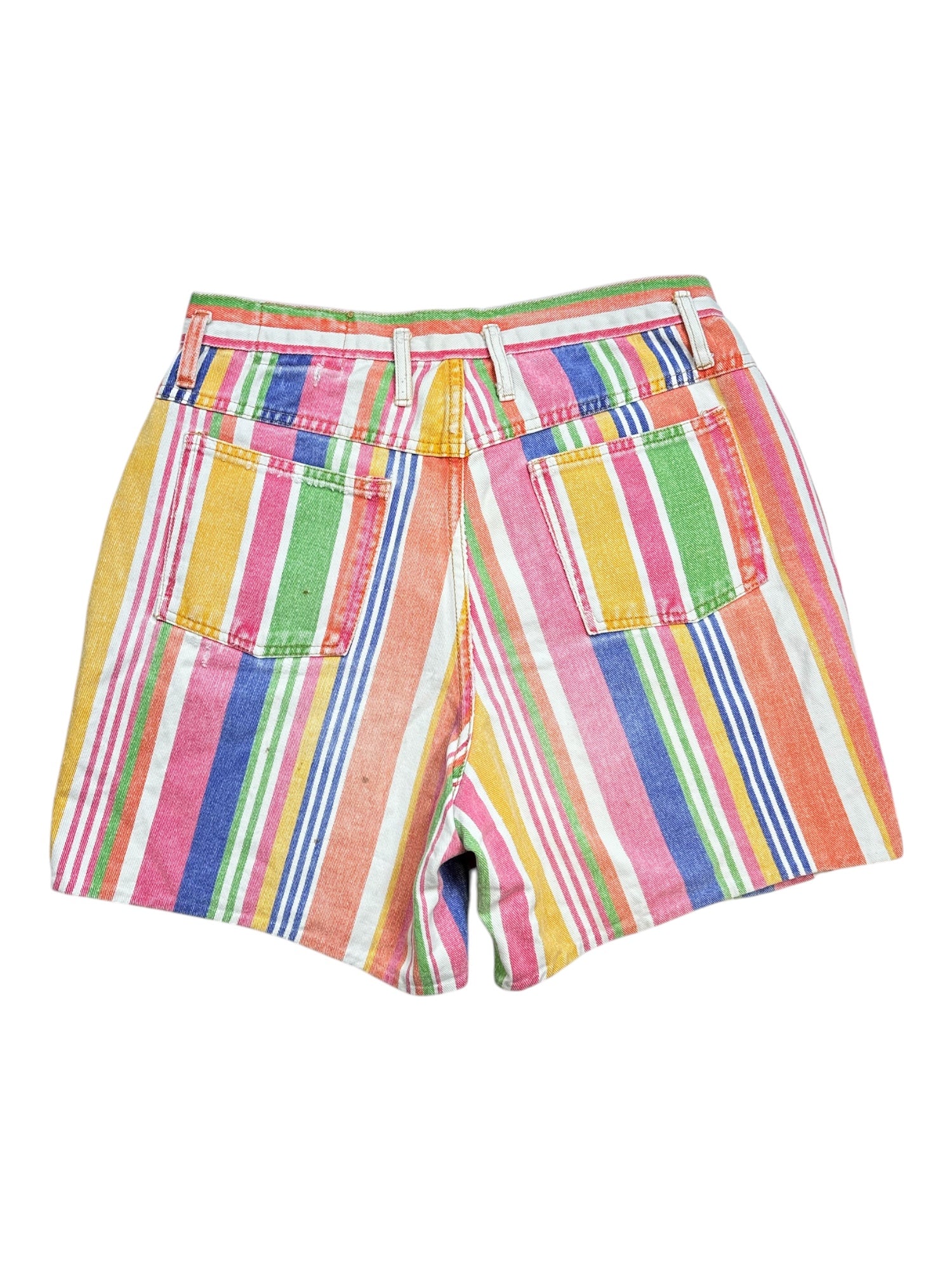 (30) Vintage Not Guilty Rainbow Striped Shorts