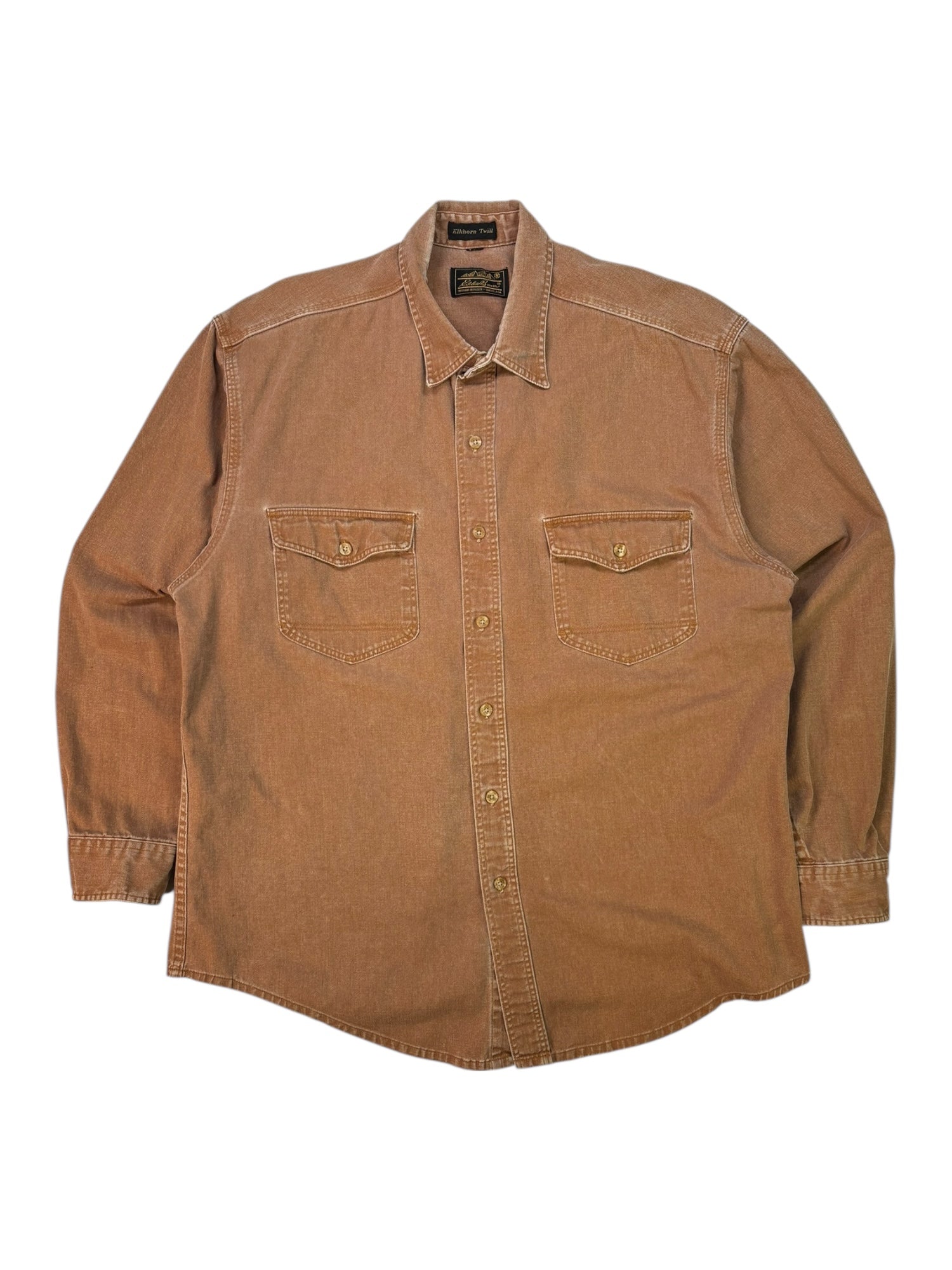 (L) Tan Eddie Bauer Button Down