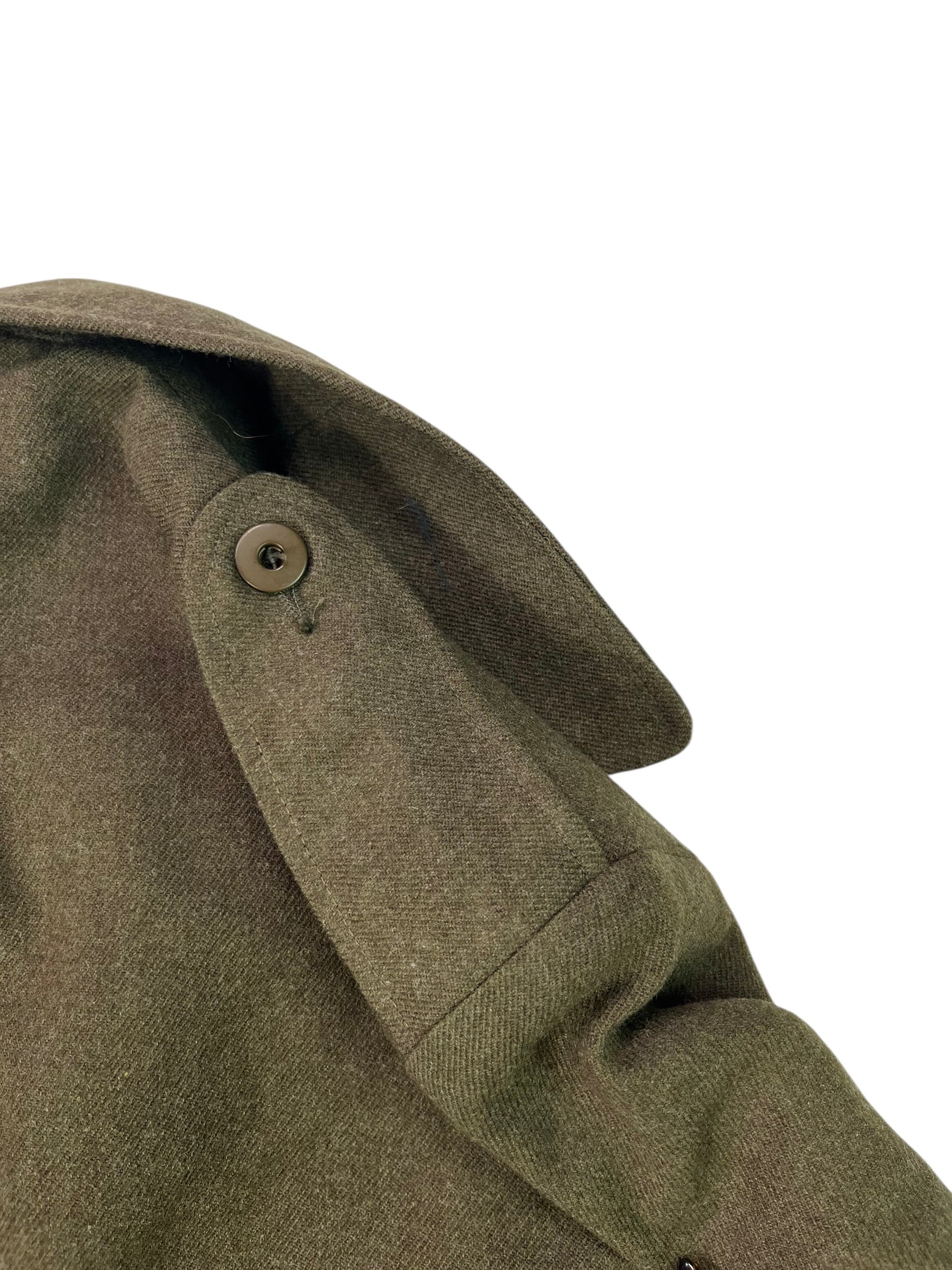 (S) Cropped Army Green Wool Jacket