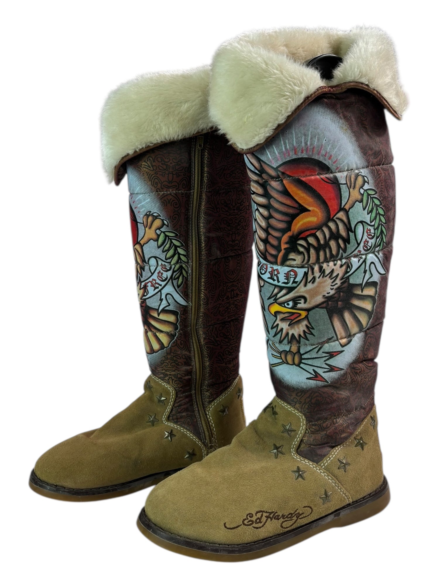 (7) Ed Hardy Boots