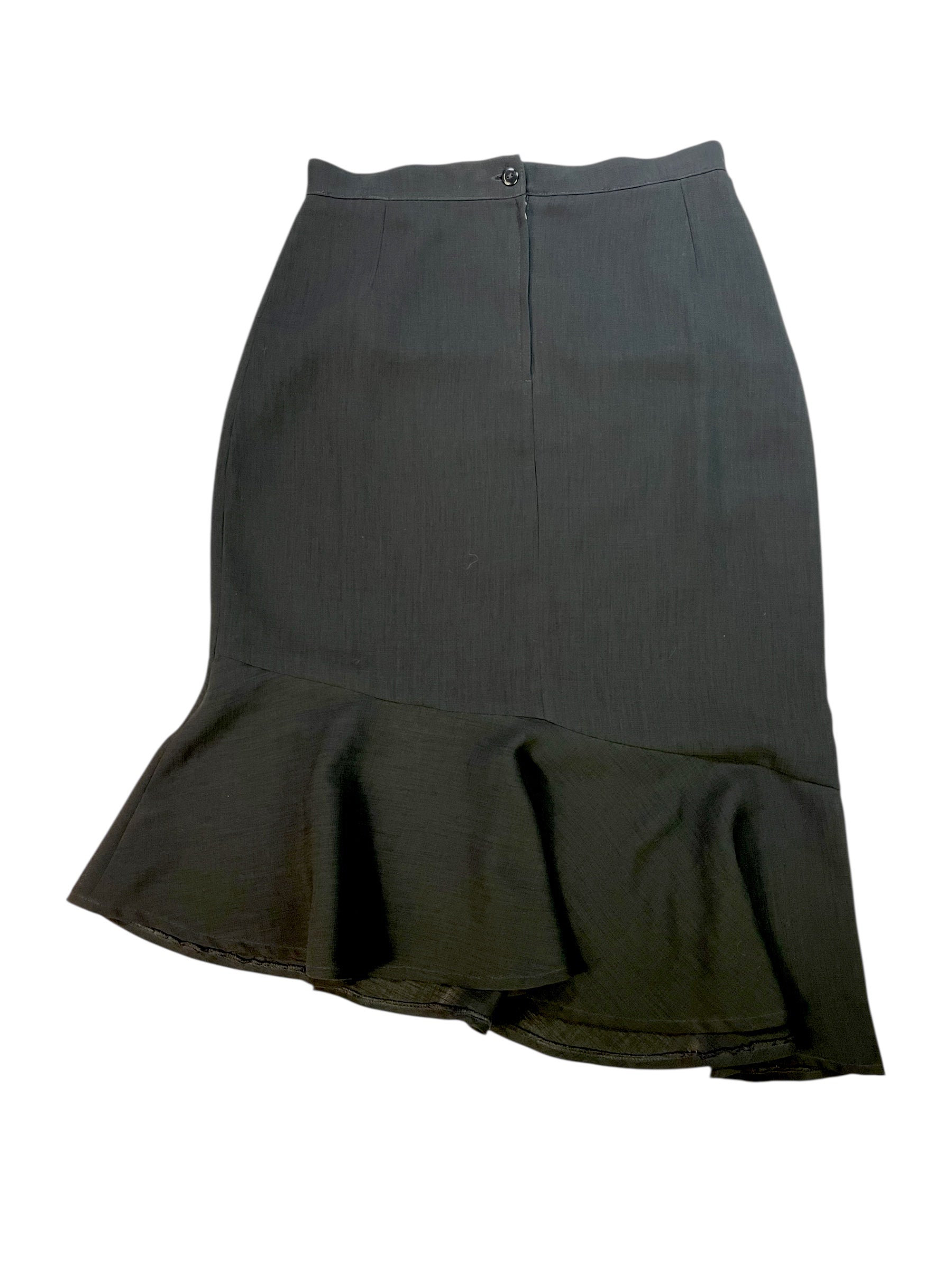 (M) Vintage Black Flowy Skirt