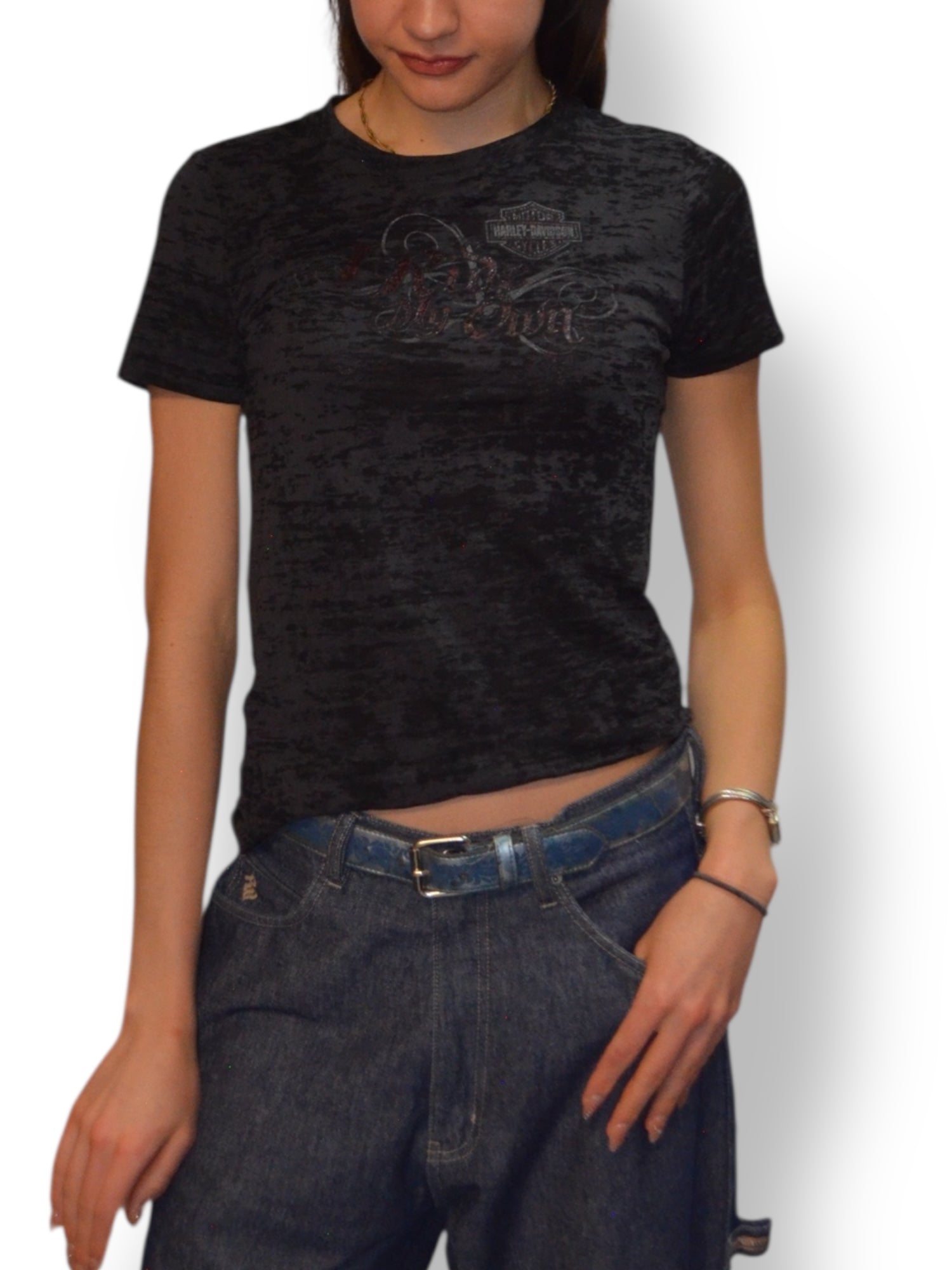 (S) Coos Bay Burnout Style Harley Davidson Tee