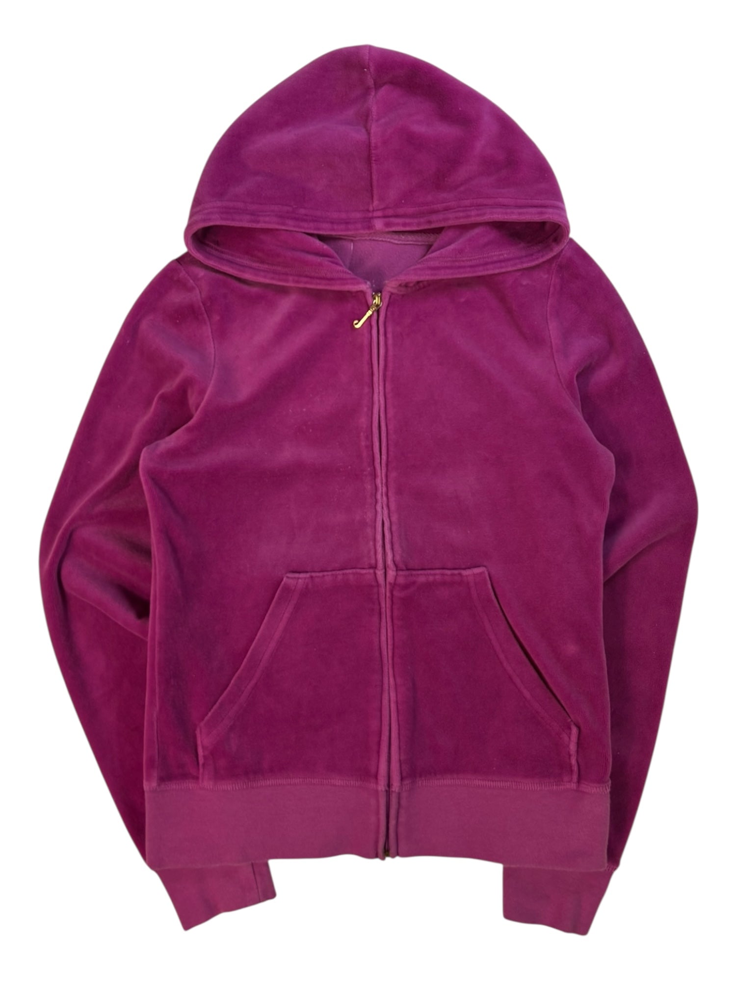 (S) Mulberry Embellished Juicy Couture Velour Zip-up Hoodie