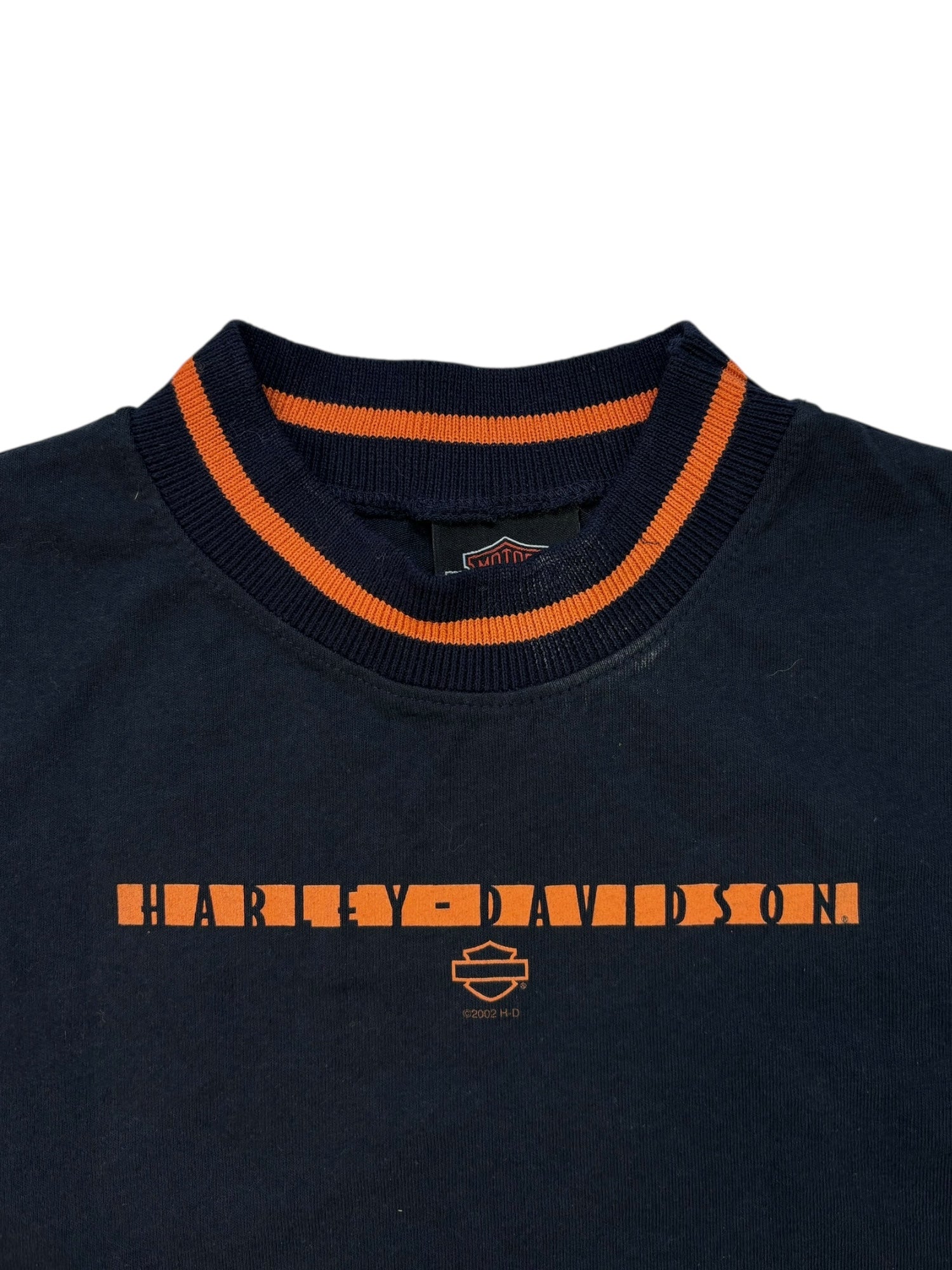 (XS) Harley Davidson Black Tee with Collar