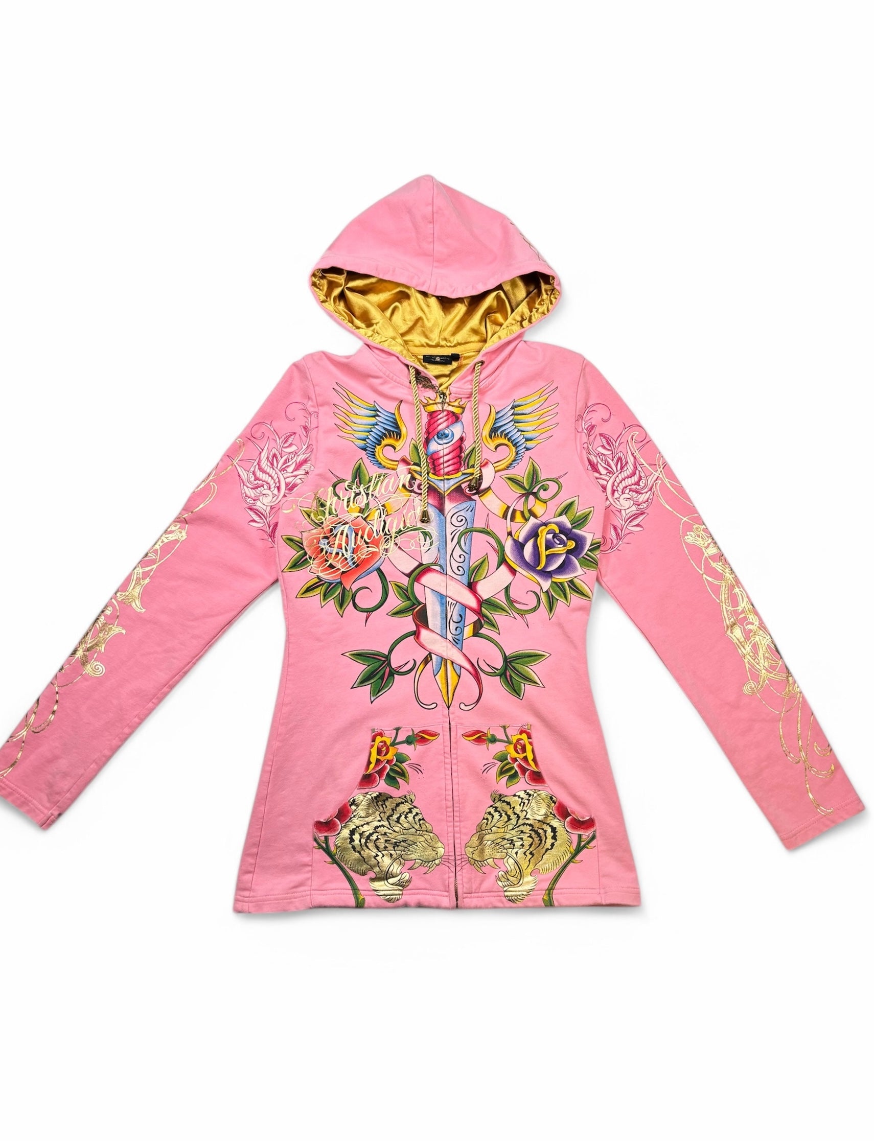 Christian audigier ピンクレディースパーカー Christian audigier ピンクレディースパーカー Ed Hardy by