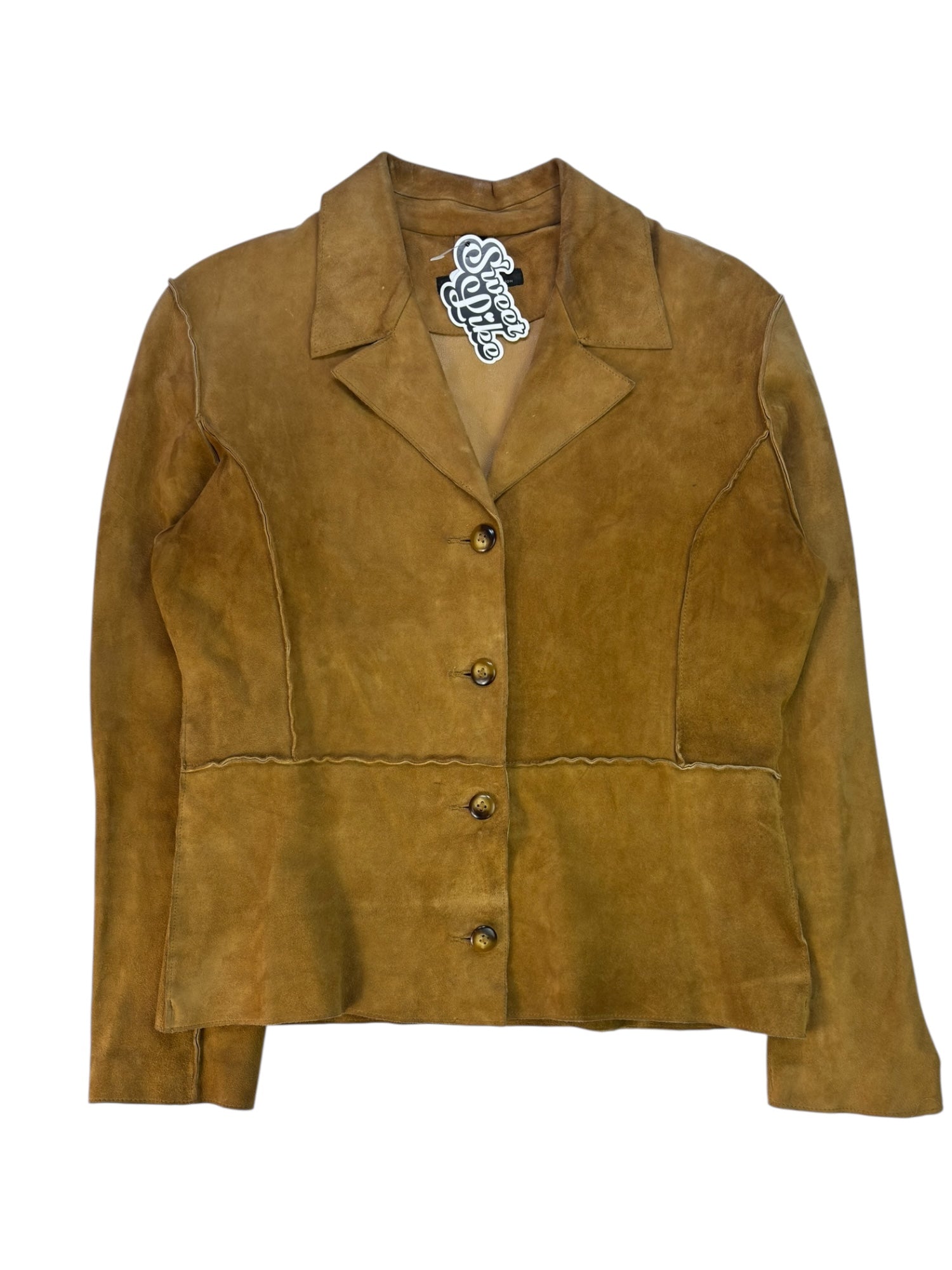 (L) Jim & Pam Mustard Yellow Leather Jacket
