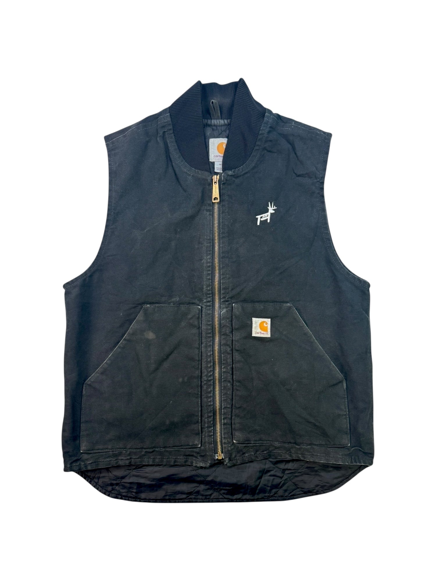 (M) Black Carhartt Denim Vest