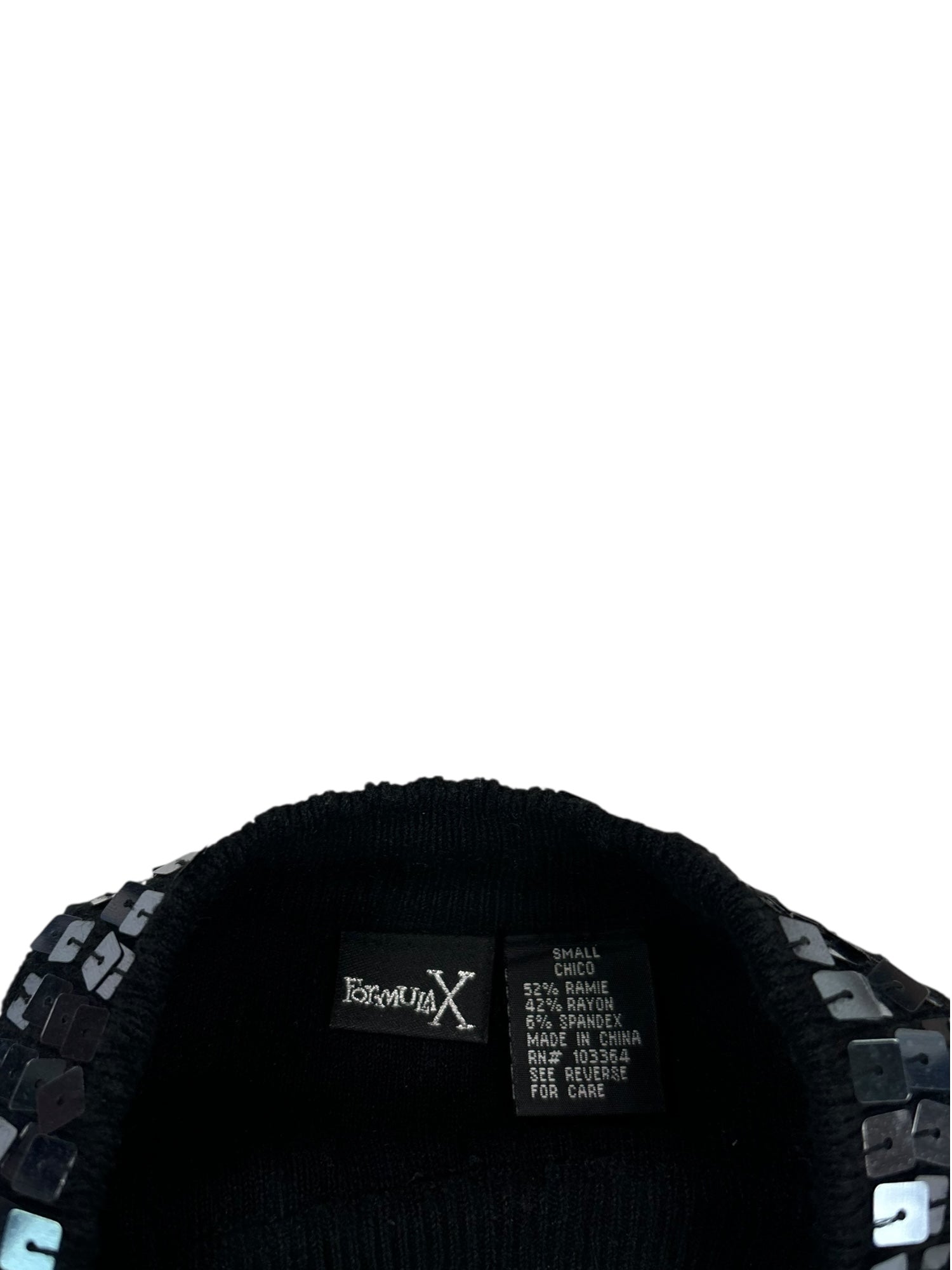 (XS/S) Formula X Sequin Black Tank