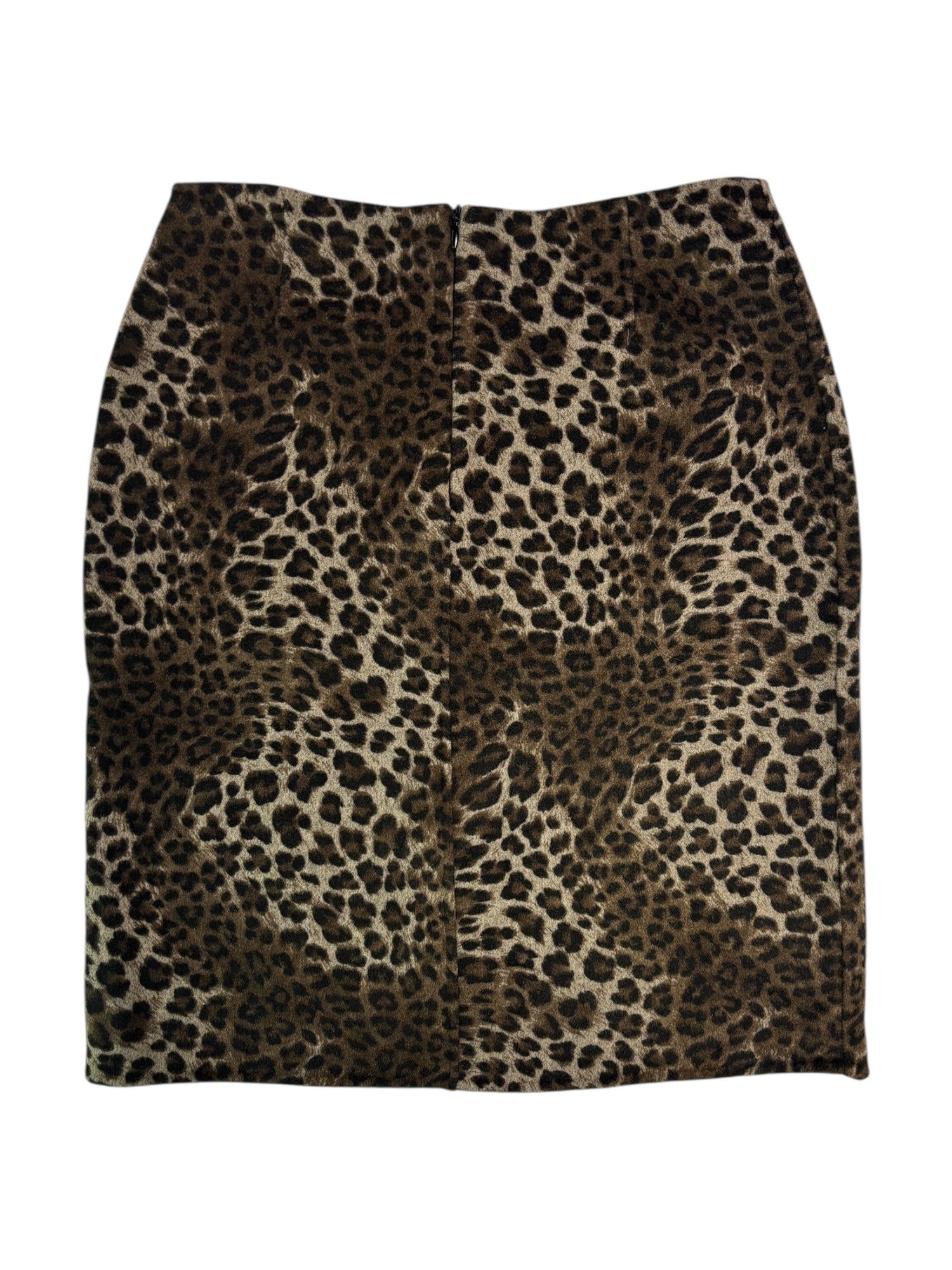 (26) Cheetah Print Wool Skirt