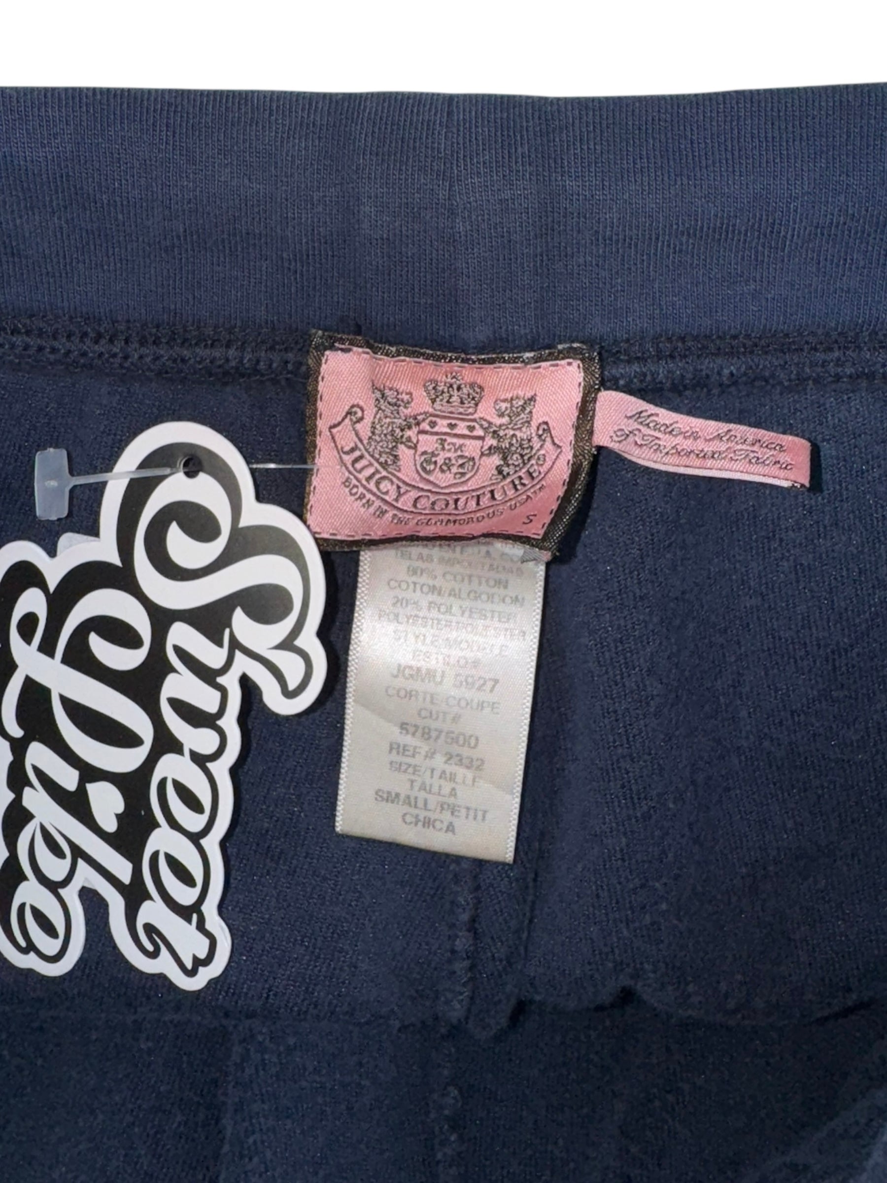 (S) Dark Blue Embellished Crown Juicy Couture Pants