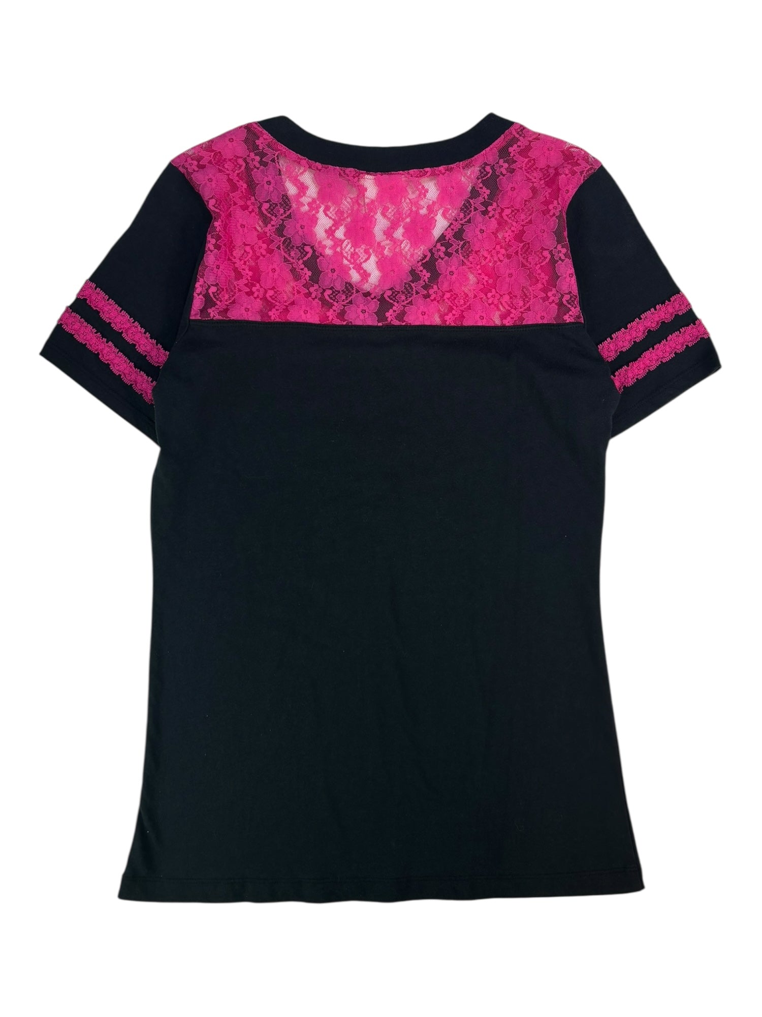 (M) NHRA Championship Baseball Style Tee with Lace Detail