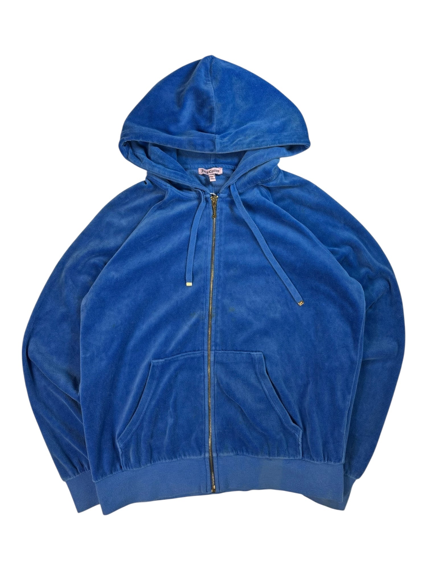 (M) Blue Juicy Couture Velour Zip Up Hoodie