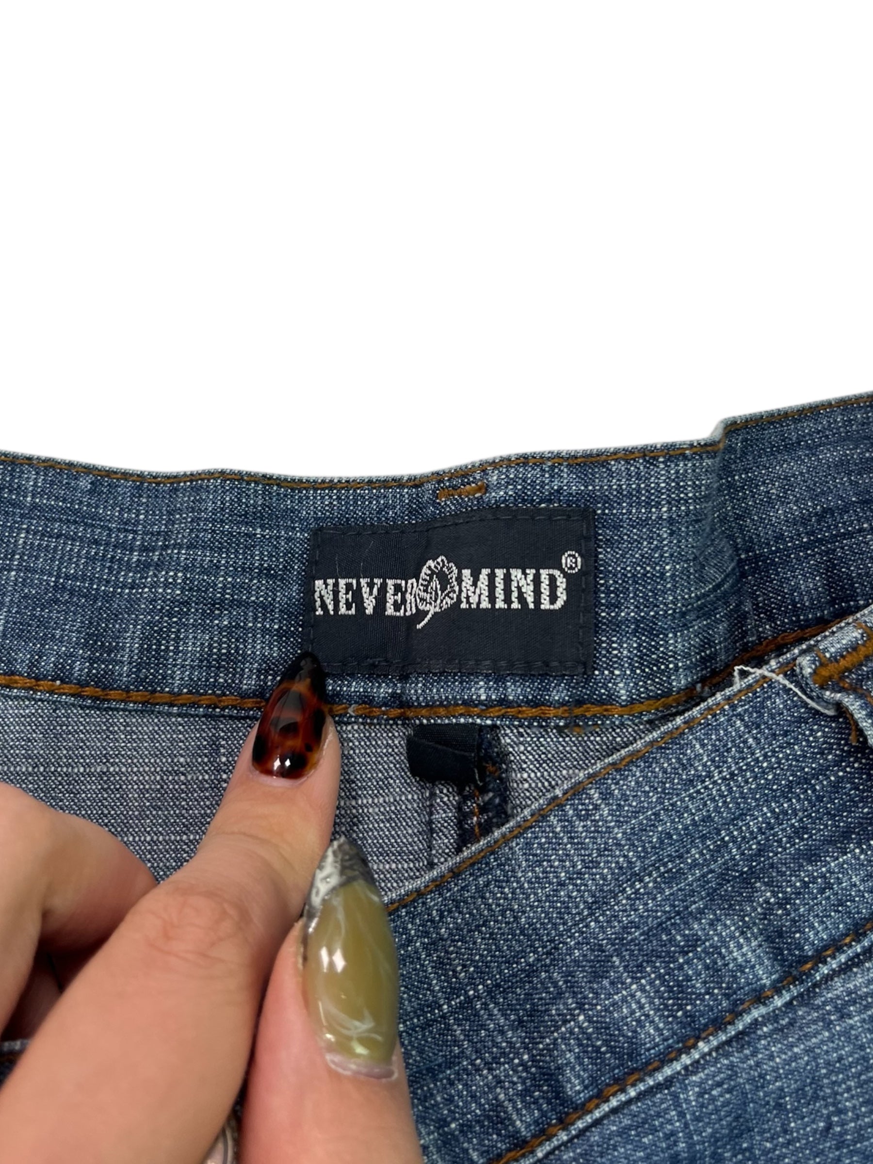 (32) Never Mind Denim Midi Skirt