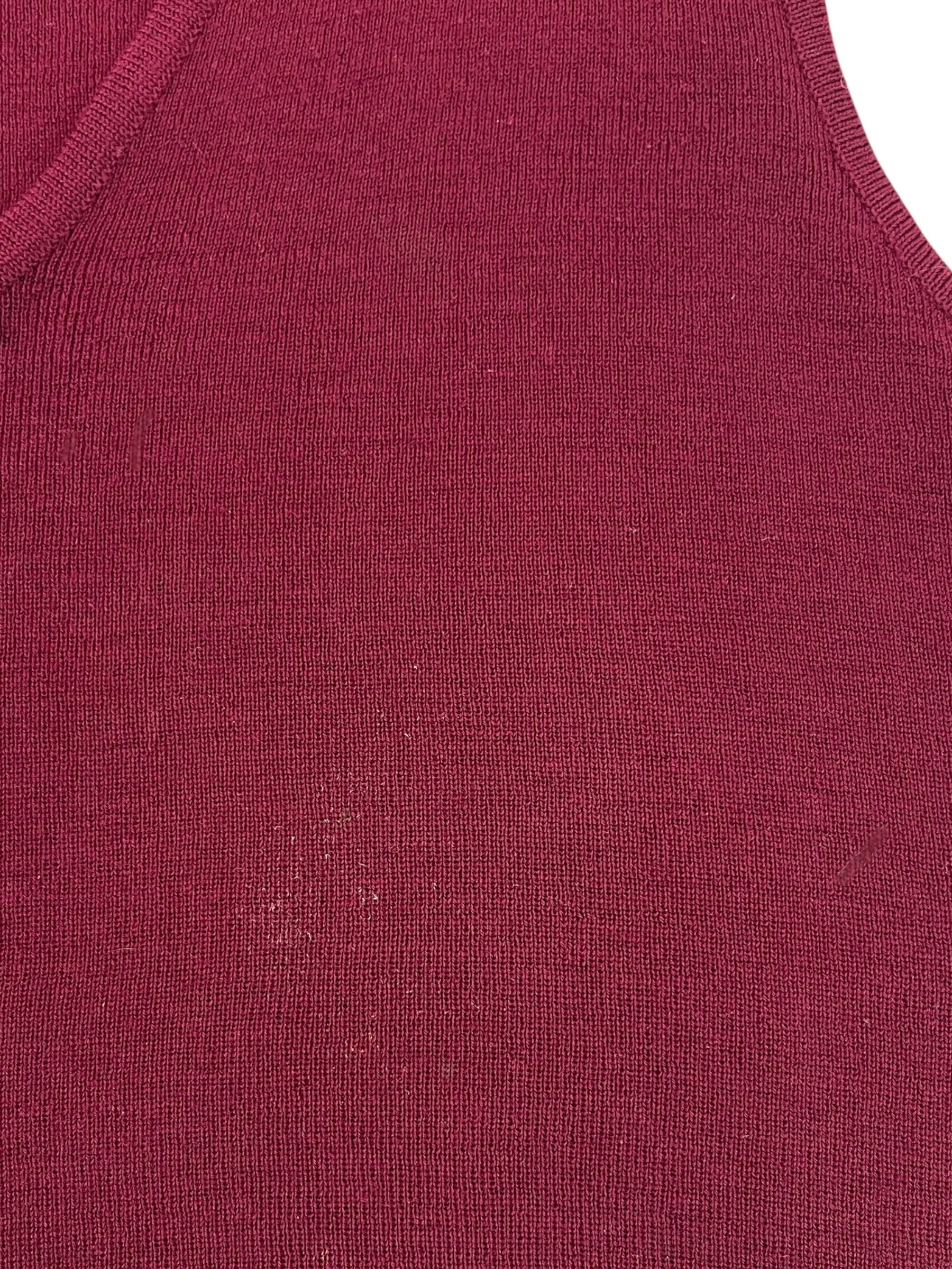 (L) Vintage Wool Burgundy Sweater Vest